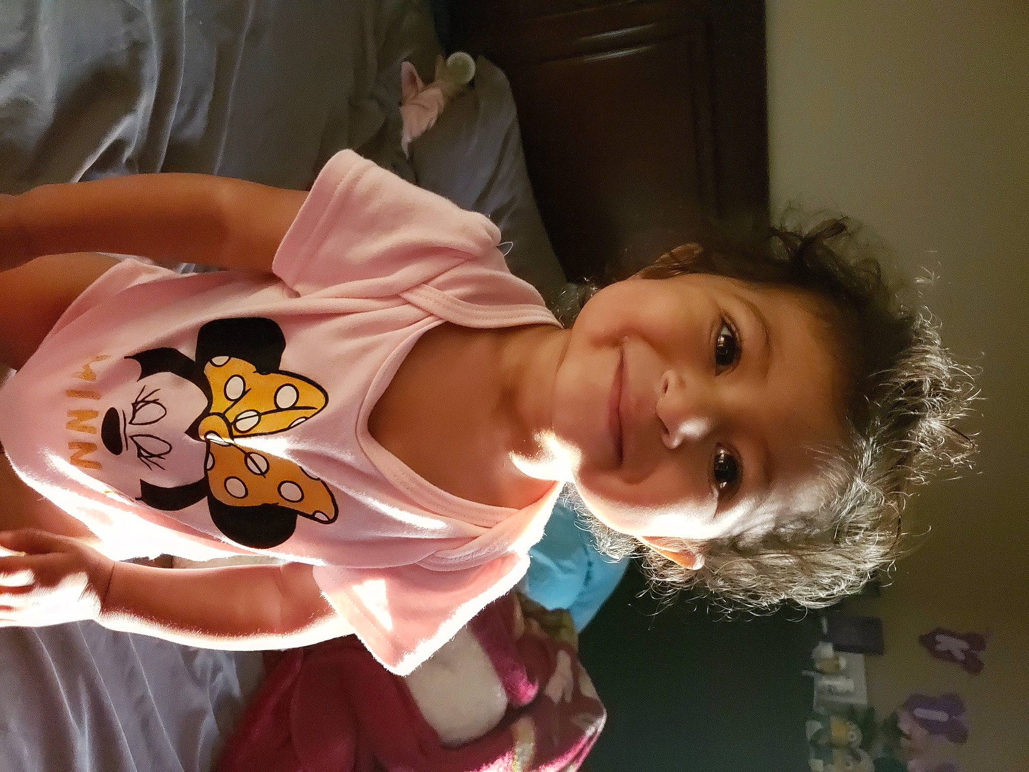 Kiarah is registered to the contest to win money with this photo: baby, baby_toddler_clothing, cheek, child, ear, eye, eyelash, food, fun, happy, joy, mammal, mouth, nose, party, person, room, sleeve, smile, t_shirt