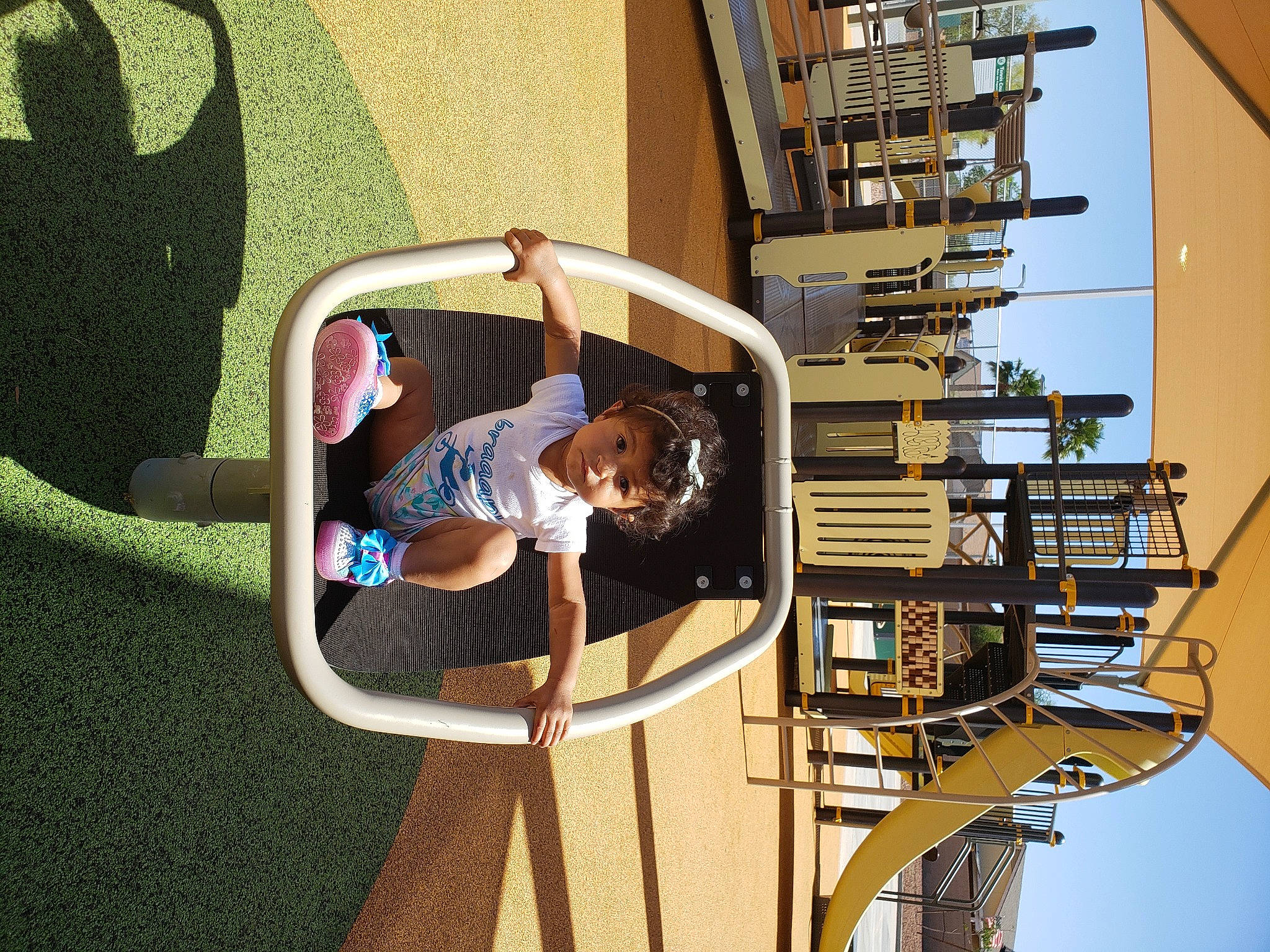 Kiarah joined the competition — help win amazing prizes! balance, building, circle, composite_material, engineering, eyewear, fun, hardwood, leisure, machine, person, room, thigh, toddler, wood