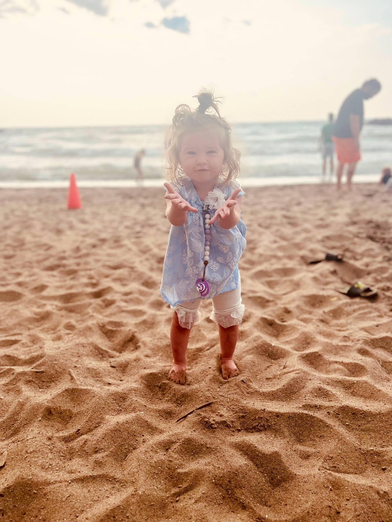Nova joined the competition — help win amazing prizes! barefoot, beach, cloud, coast, coastal_and_oceanic_landforms, fun, happy, horizon, joy, landscape, ocean, people_in_nature, people_on_beach, person, sand, shore, sky, summer, toddler, water