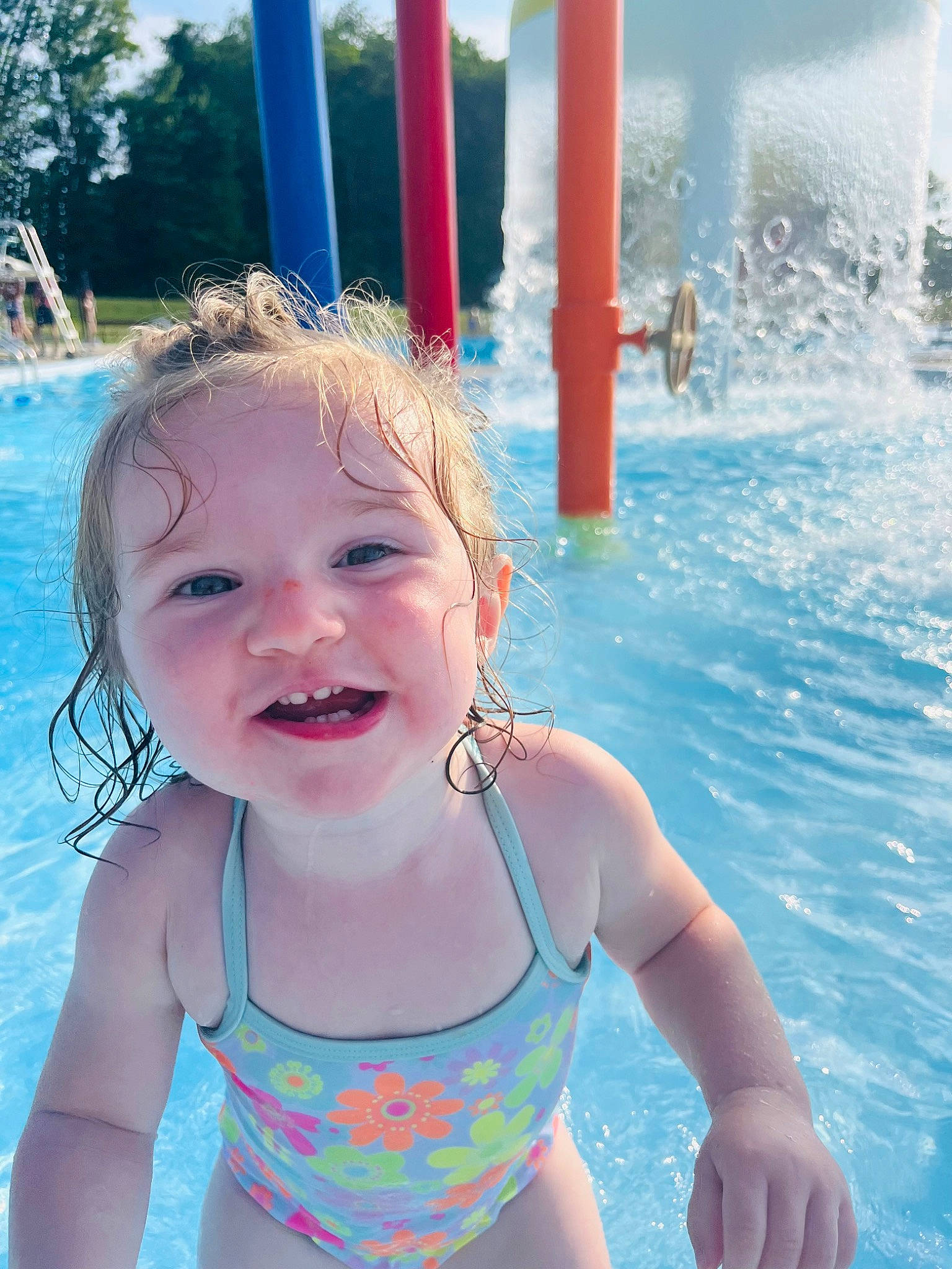 Nova is registered to the contest to win money with this photo: aqua, azure, baby_toddler_clothing, bathing, child, fun, happy, leisure, light, one_piece_swimsuit, person, personal_protective_equipment, photograph, recreation, smile, summer, swimming_pool, swimwear, toddler, water