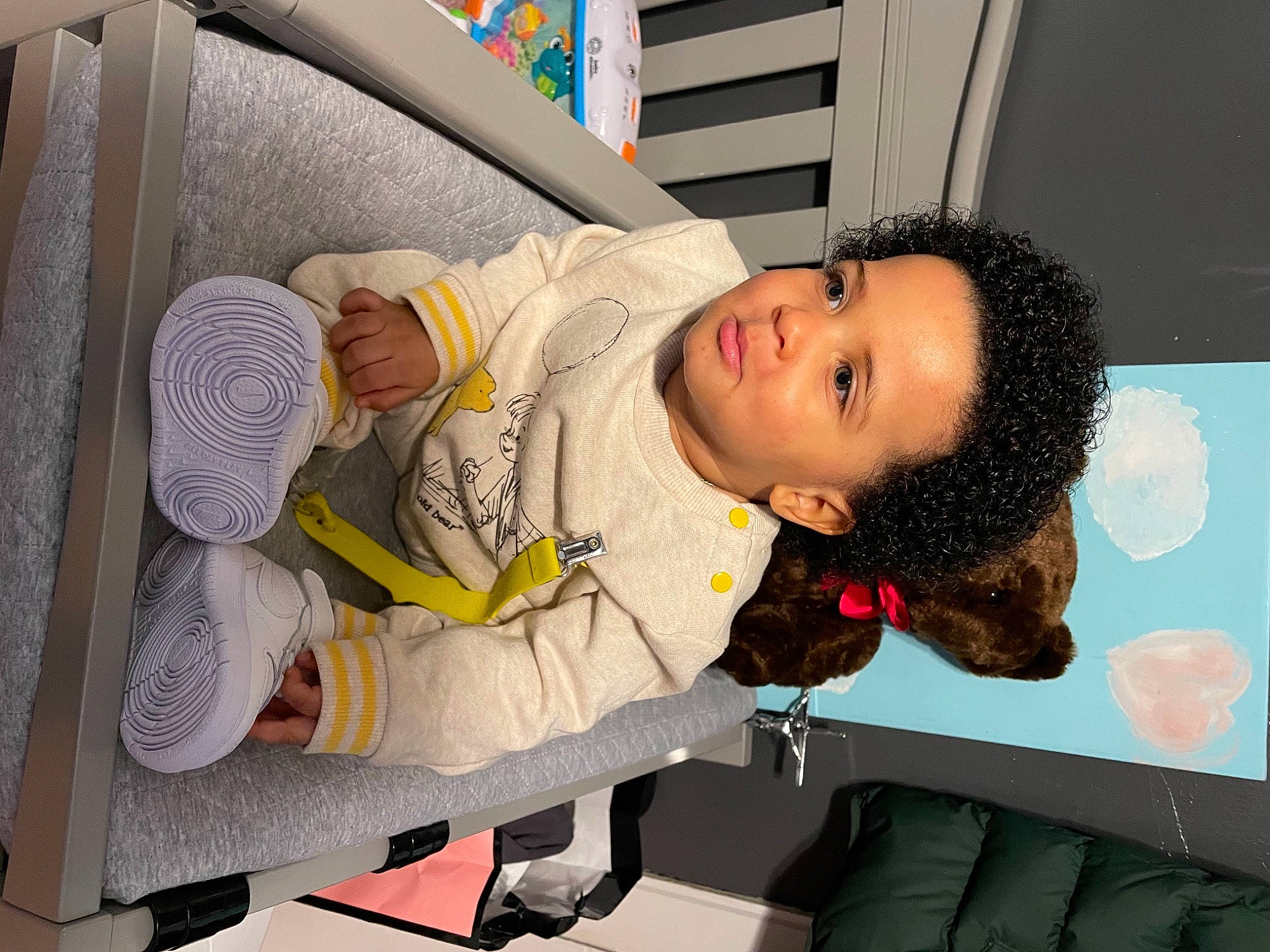 Lenny joined the competition — help win amazing prizes! auto_part, baby, baby_products, car_seat, chair, child, comfort, fun, lap, linens, person, room, sitting, t_shirt, toddler, vacation, vehicle_door
