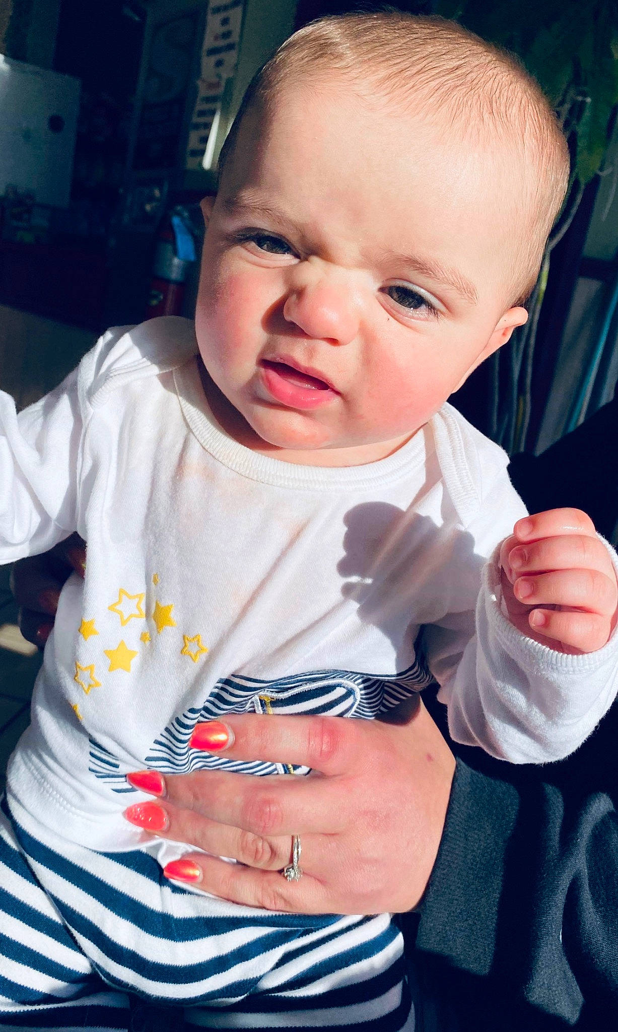 Kyren joined the competition — help win amazing prizes! baby, cheek, child, cool, ear, eye, face, finger, gesture, hand, head, nose, person, photography, skin, smile, t_shirt, thumb, toddler