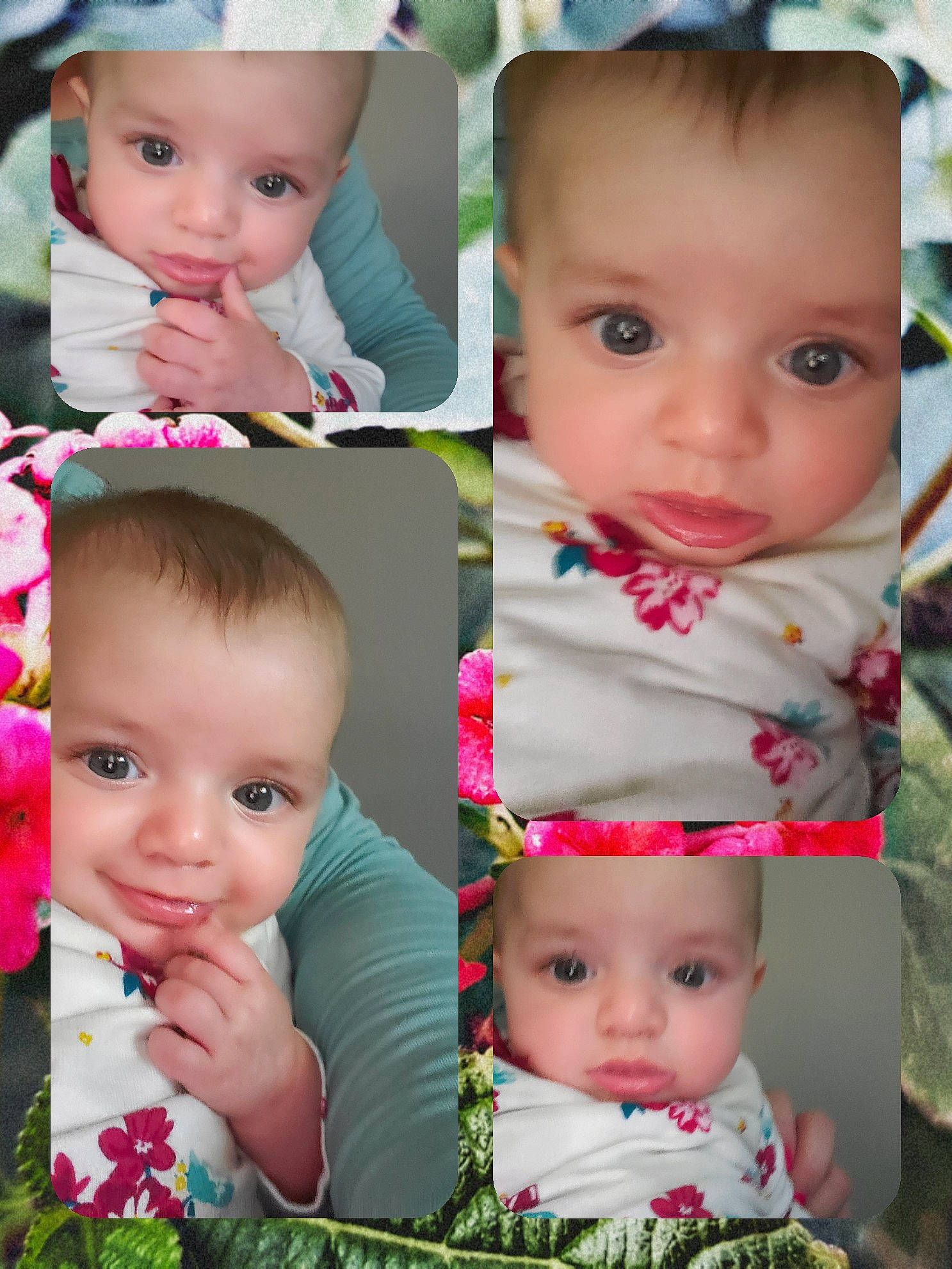 Kierra is registered to the contest to win money with this photo: art, baby, cheek, child, collage, eye, face, facial_expression, forehead, head, headgear, iris, joy, lip, mouth, nose, person, photograph, photography, pink