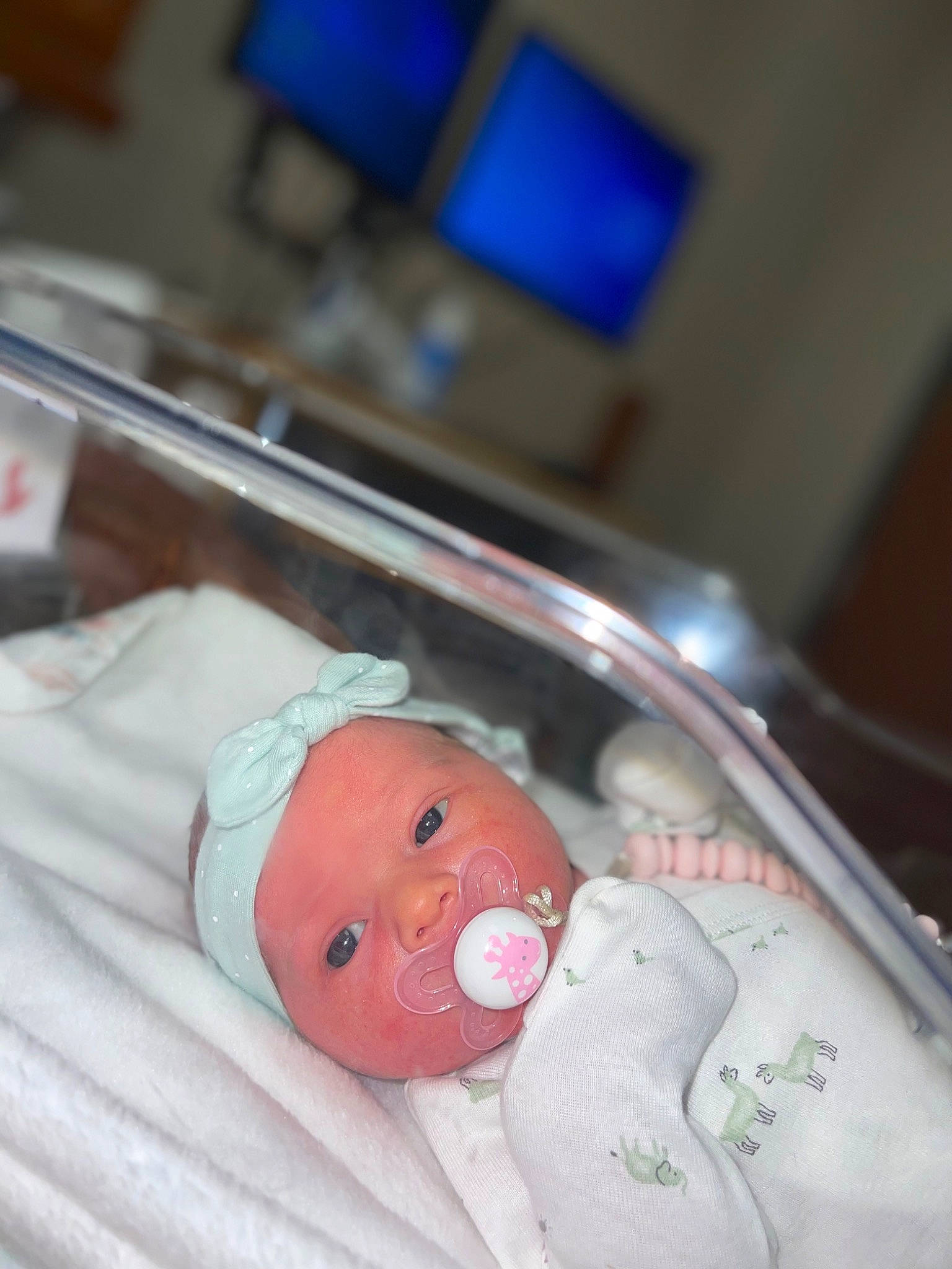 Kinley joined the competition — help win amazing prizes! baby, baby_products, baby_safety, baby_toddler_clothing, bedding, carmine, child, comfort, flesh, head, headwear, human_body, linens, medical_equipment, nail, person, room, thumb, toddler