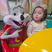 Victoria joined the competition — help win amazing prizes! child, birthday, tiara, indoor, ride, red, yellow, mascot, cartoon_character, celebration, curious, girl, play_area, entertainment, amusement, face, clothing, toy, fun, party