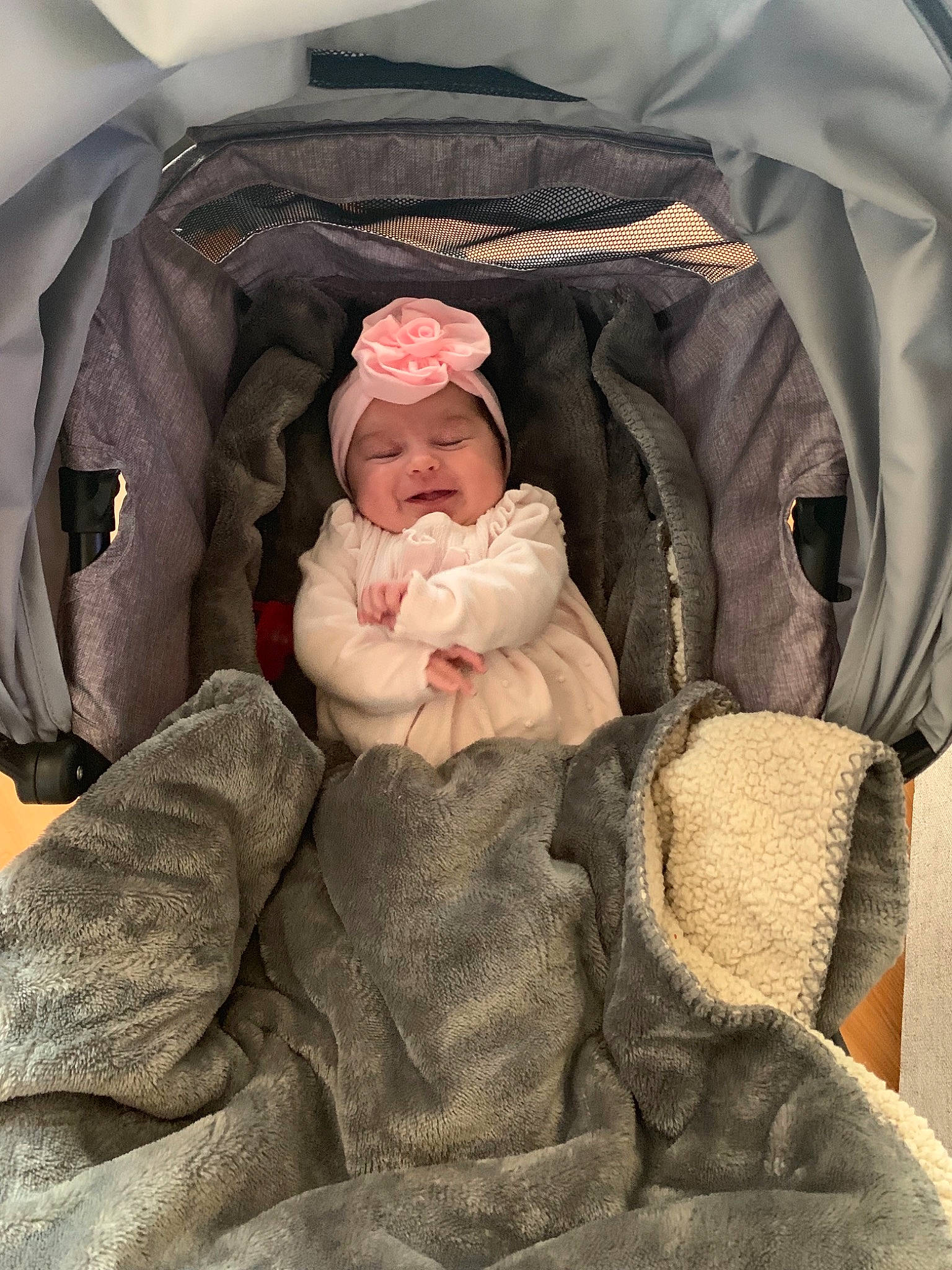 Kinsley joined the competition — help win amazing prizes! baby, baby_products, child, comfort, headwear, person, product