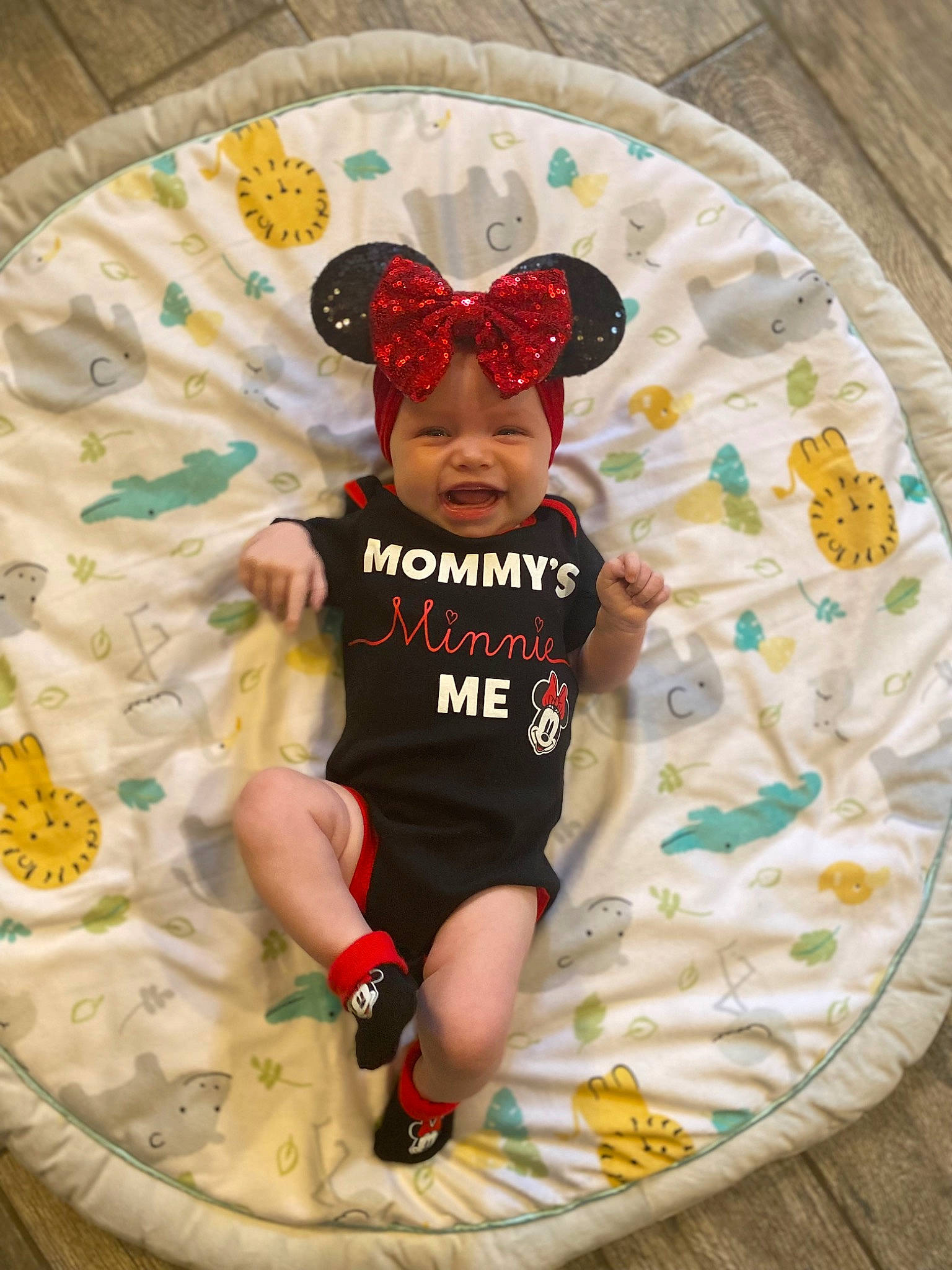 Arya joined the competition — help win amazing prizes! baby, baby_toddler_clothing, cap, child, eye, face, fun, happy, hat, headwear, human_body, knit_cap, pattern, person, recreation, shorts, sleeve, t_shirt, textile, thigh