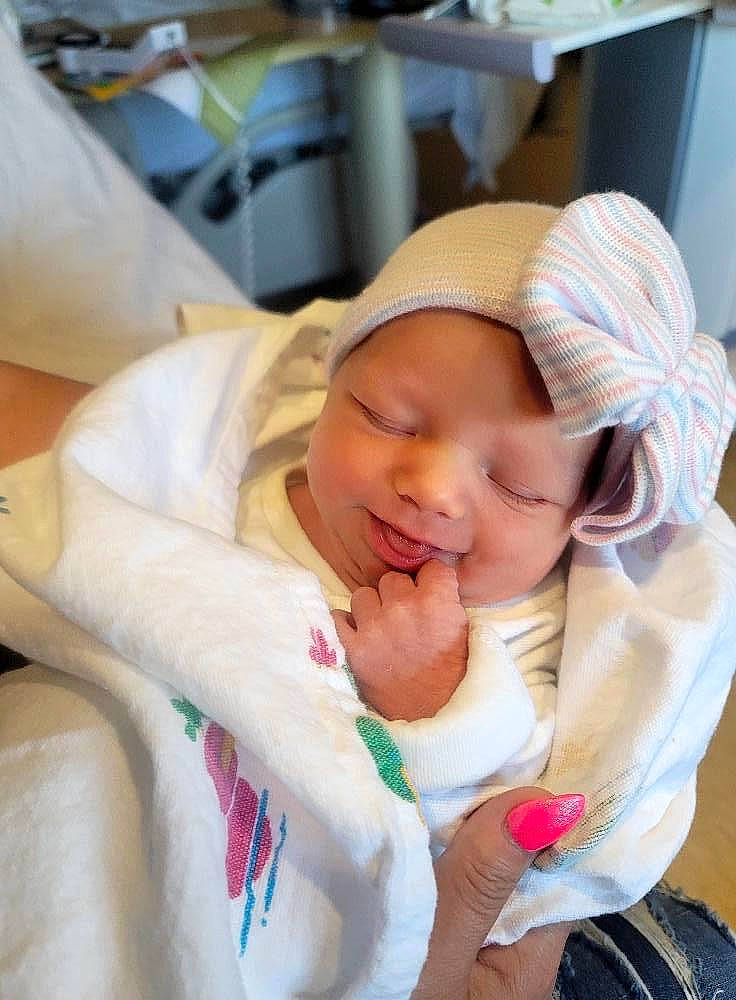 Victoria is registered to the contest to win money with this photo: baby, baby_products, baby_sleeping, bedtime, cheek, child, childbirth, comfort, event, face, happy, hat, headwear, linens, mouth, nap, nose, person, room, sleep