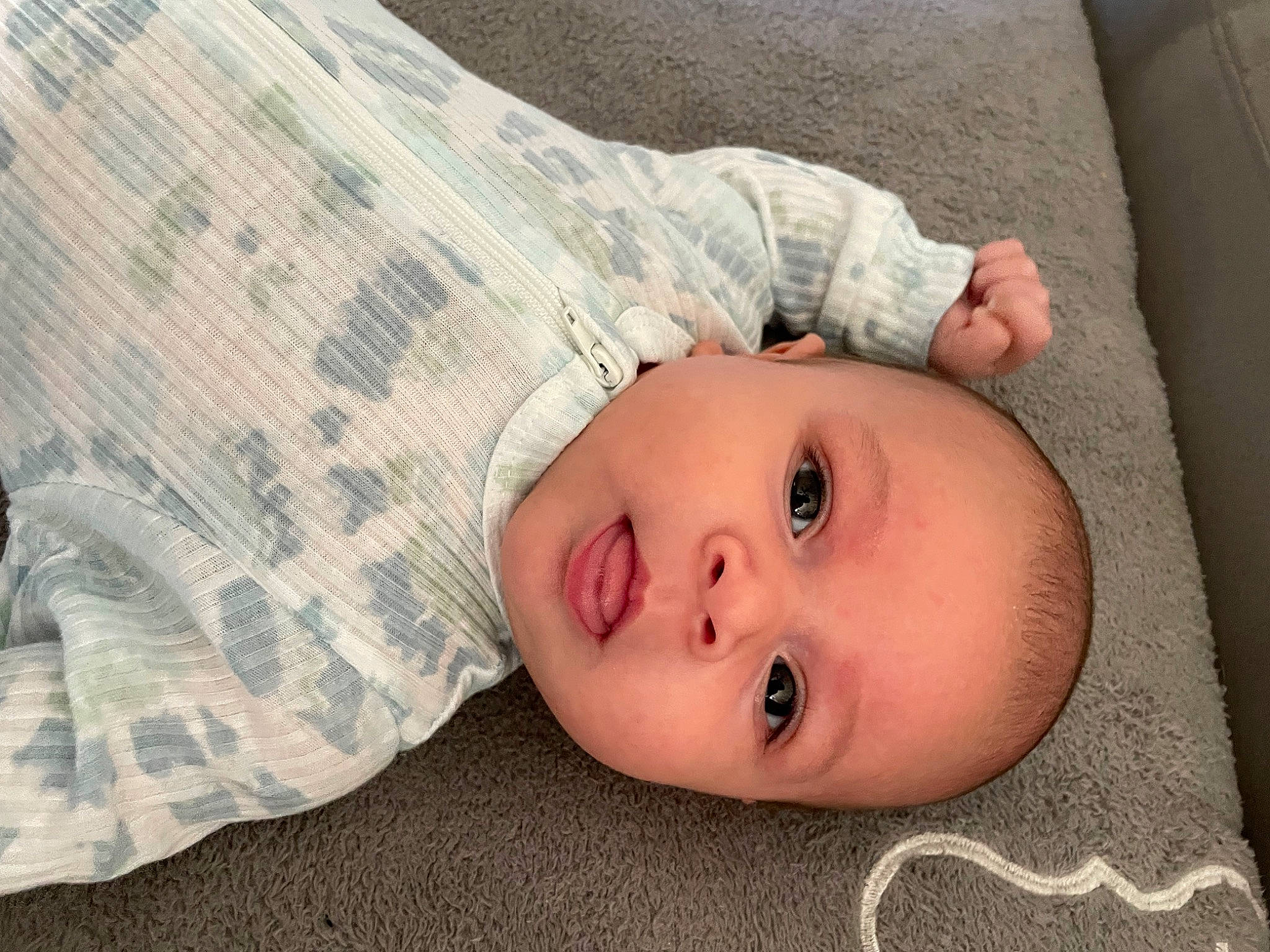 Mateo joined the competition — help win amazing prizes! baby, baby_toddler_clothing, bedding, cheek, child, comfort, eye, eyelash, fur, linens, lip, nose, pattern, person, portrait_photography, room, skin, sleeve, textile, toddler