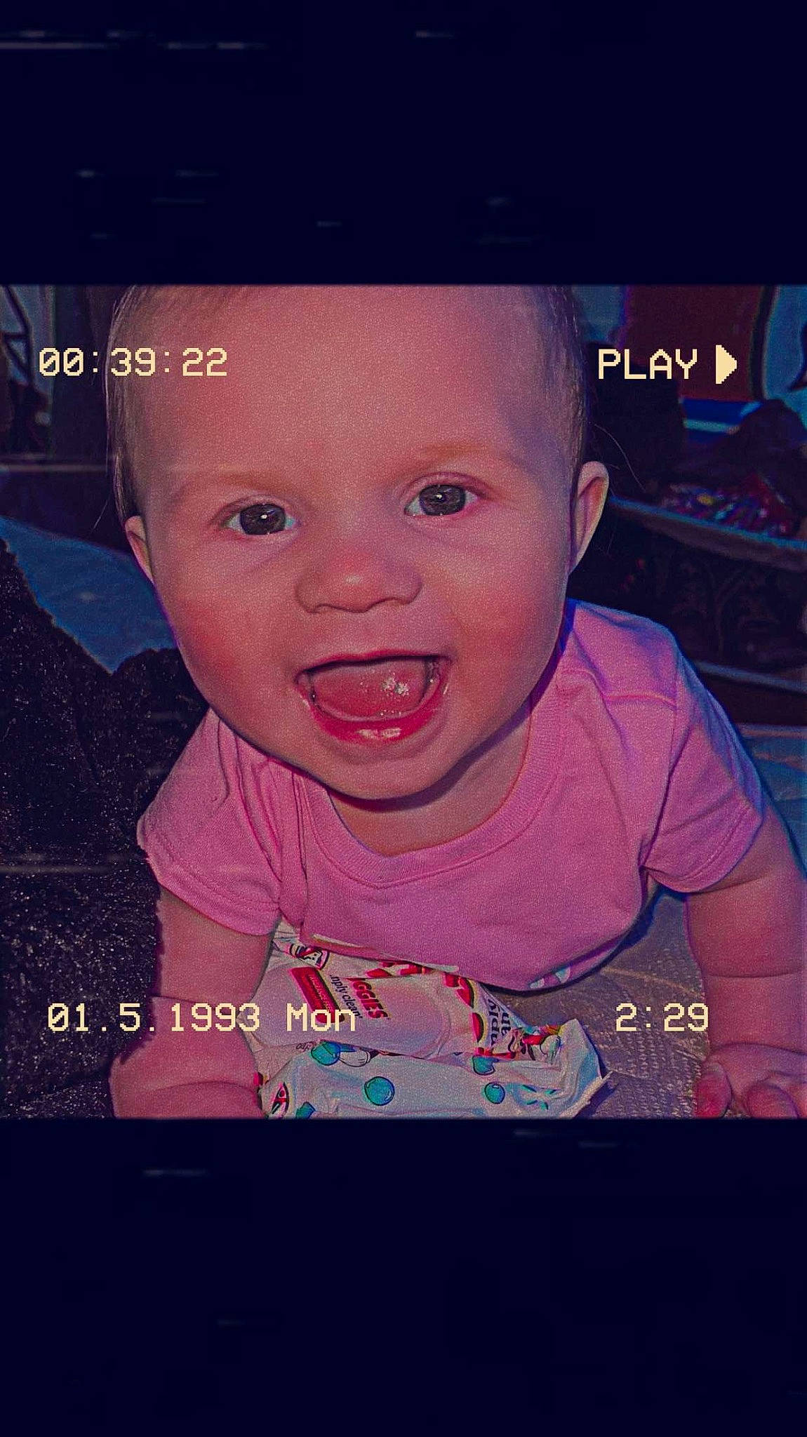 Jordynn is registered to the contest to win money with this photo: art, baby, cheek, child, cloud, cool, eyebrow, facial_expression, flash_photography, font, happy, magenta, mouth, person, pink, product, sky, smile, t_shirt, toddler