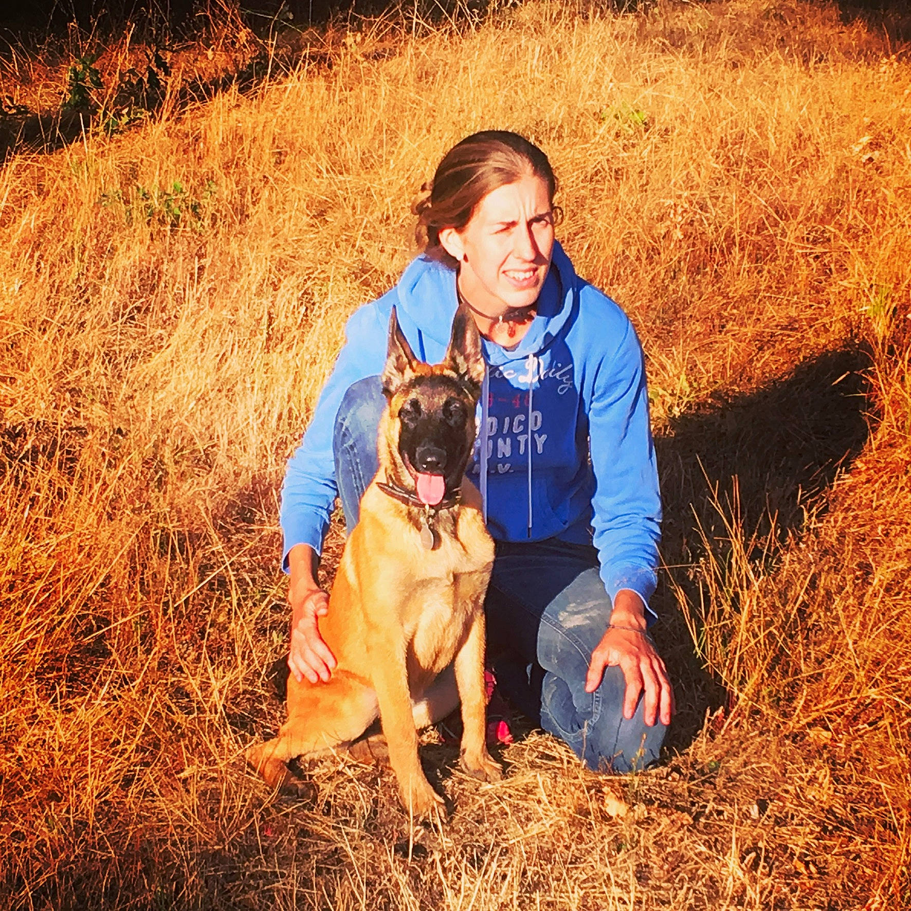 Gibson participe au concours pour gagner de l'argent avec cette photo : agriculture, canidae, carnivore, companion_dog, dog, dog_breed, ecoregion, electric_blue, fawn, fun, grass, grassland, happy, landscape, mammal, people_in_nature, plant, prairie, smile, vertebrate