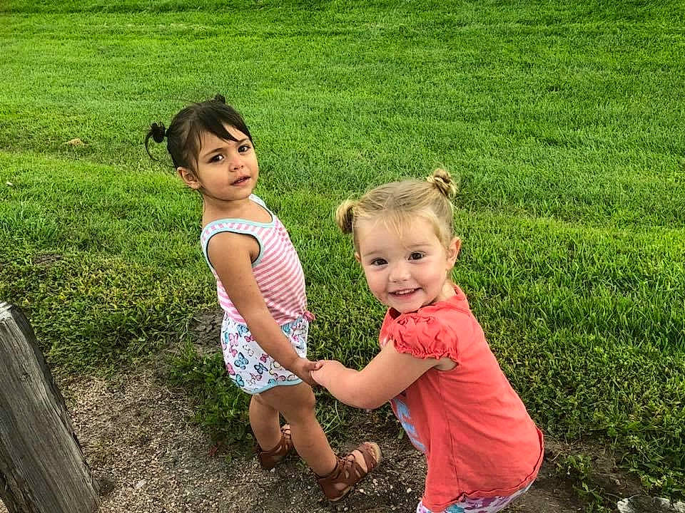 Ebony joined the competition — help win amazing prizes! child, fun, grass, grass_family, green, happy, joy, lawn, leaf, people, person, plant, play, sibling, skin, smile, snapshot, spring, summer, toddler