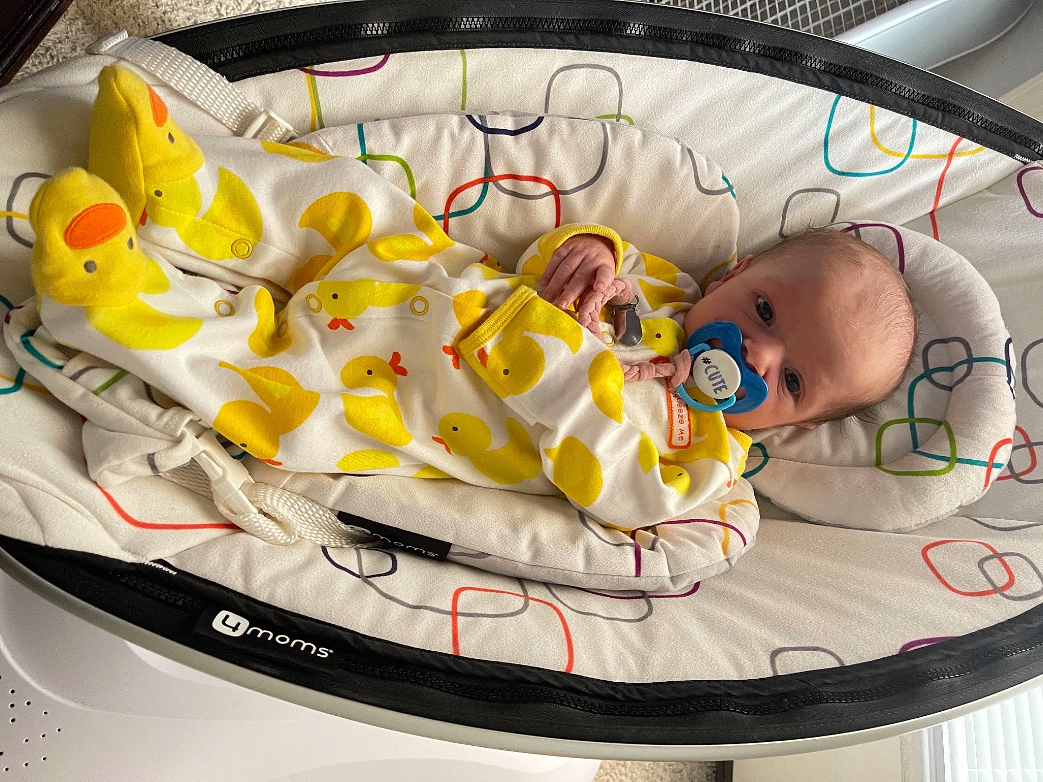 Zealand is registered to the contest to win money with this photo: auto_part, automotive_design, baby, baby_carriage, baby_products, baby_safety, baby_sleeping, bag, carmine, child, circle, comfort, fictional_character, infant_bed, motor_vehicle, pattern, person, personal_protective_equipment, sports_gear, textile