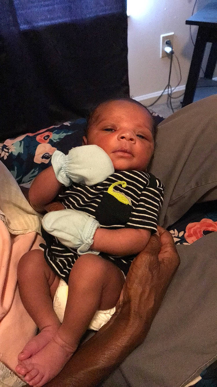 Conner is registered to the contest to win money with this photo: baby, birth, child, finger, leg, muscle, person, thigh, toddler