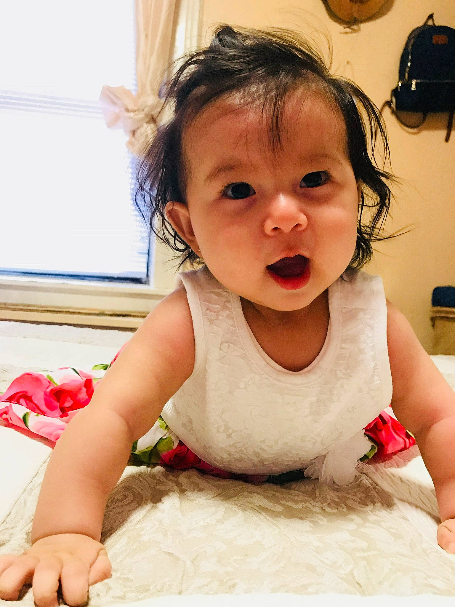 Ivanna joined the competition — help win amazing prizes! baby, baby_toddler_clothing, beauty, cheek, child, ear, face, facial_expression, fun, head, lip, mouth, neck, nose, person, pink, play, skin, smile, toddler