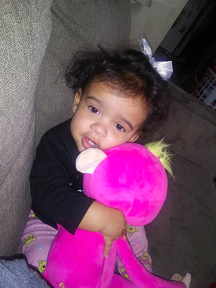 Kaleeah is registered to the contest to win money with this photo: black_hair, cheek, child, cotton_candy, mouth, person, pink, skin, toddler