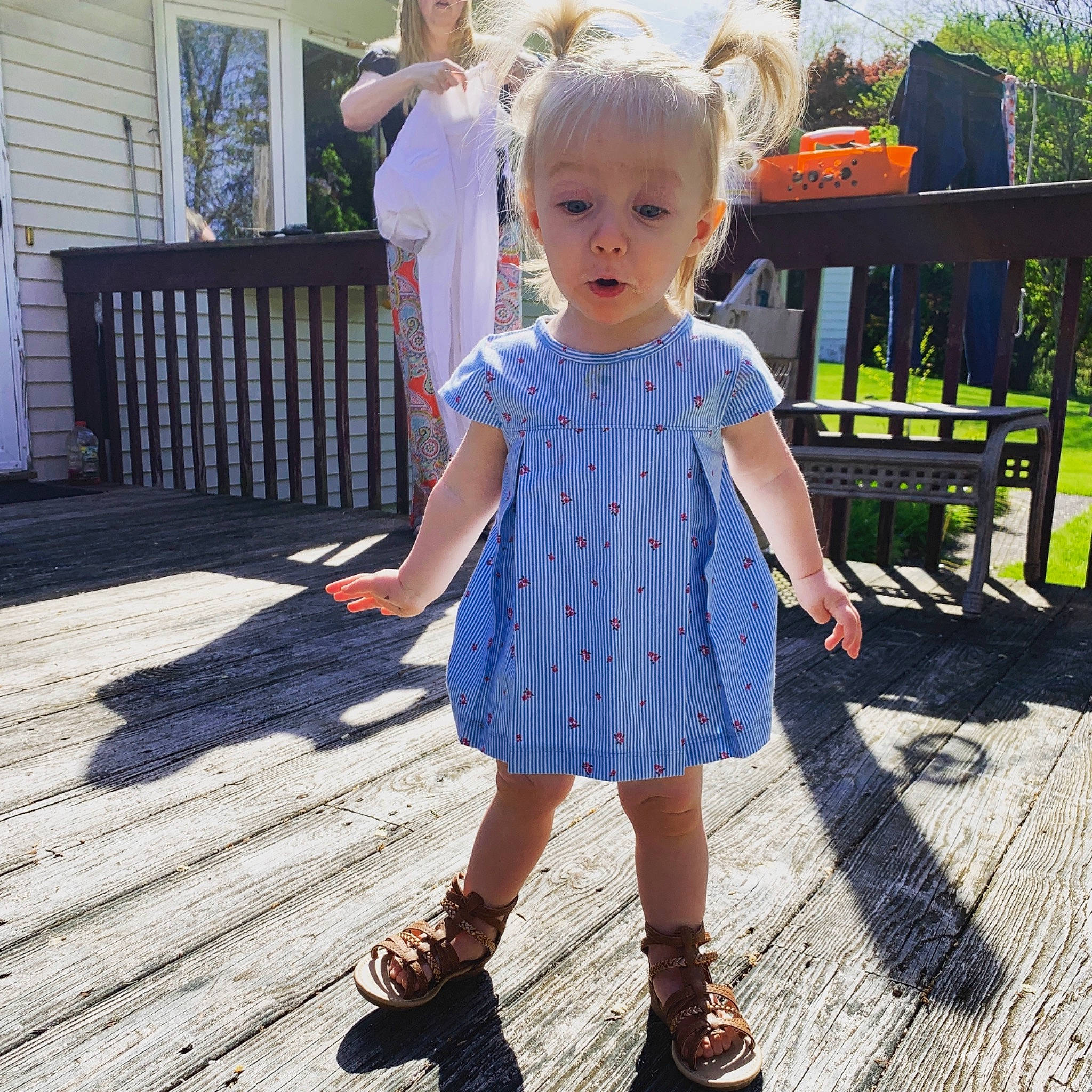 Elizabeth joined the competition — help win amazing prizes! blond, boot, child, clothing, cowboy_boot, denim, design, dress, footwear, jeans, pattern, person, shoe, sleeve, street_fashion, summer, textile, toddler