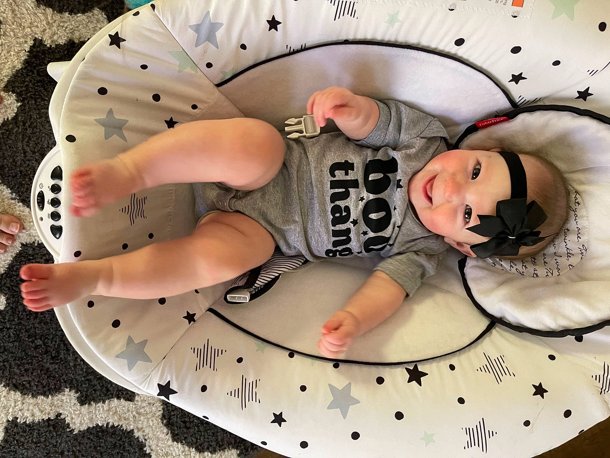 Remington is registered to the contest to win money with this photo: arm, baby_toddler_clothing, child, circle, comfort, cool, eyelash, facial_expression, flash_photography, font, hairstyle, hand, happy, headgear, headwear, joy, pattern, person, pink, sleeve