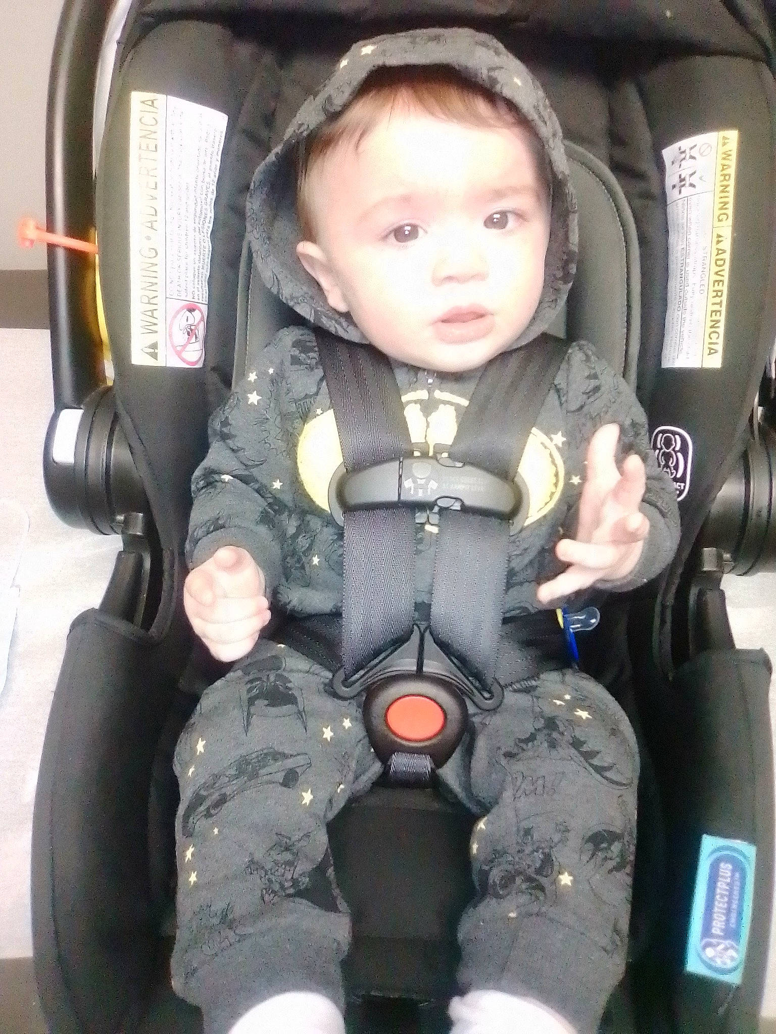 Kaiden is registered to the contest to win money with this photo: auto_part, automotive_design, baby, baby_carriage, baby_products, black, car_seat, car_seat_cover, child, comfort, head_restraint, motor_vehicle, person, personal_protective_equipment, product, seat_belt, service, sitting, toddler, vehicle_door