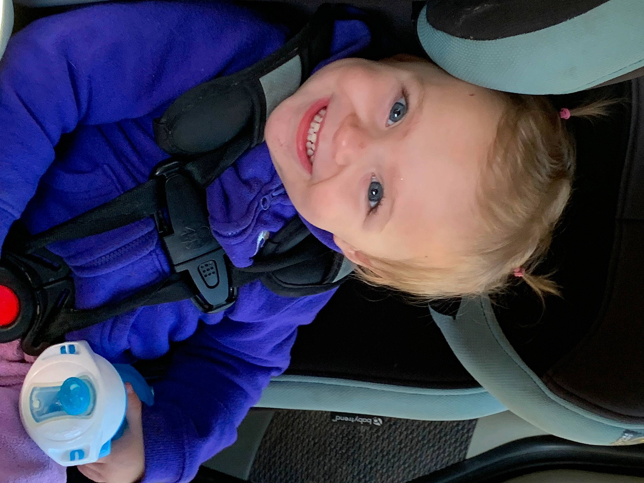 Kamya joined the competition — help win amazing prizes! auto_part, automotive_exterior, baby, baby_products, baby_toddler_clothing, blue, cheek, child, comfort, cool, electric_blue, fashion_accessory, fun, happy, joy, mouth, nose, organ, person, purple