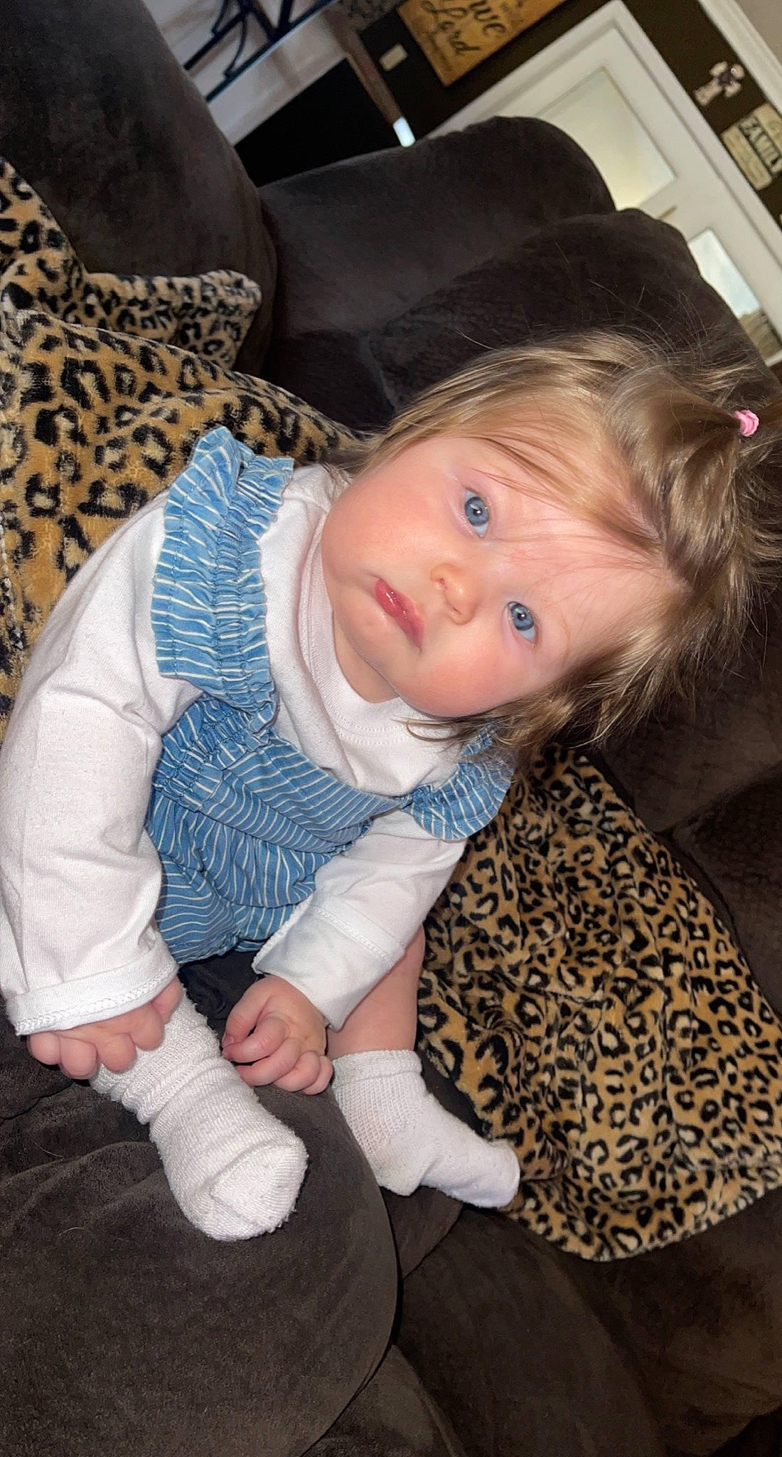 Brystol joined the competition — help win amazing prizes! baby, baby_toddler_clothing, cheek, child, comfort, eye, flooring, fun, fur, head, iris, lap, outerwear, pattern, person, room, sitting, sleeve, textile, toddler