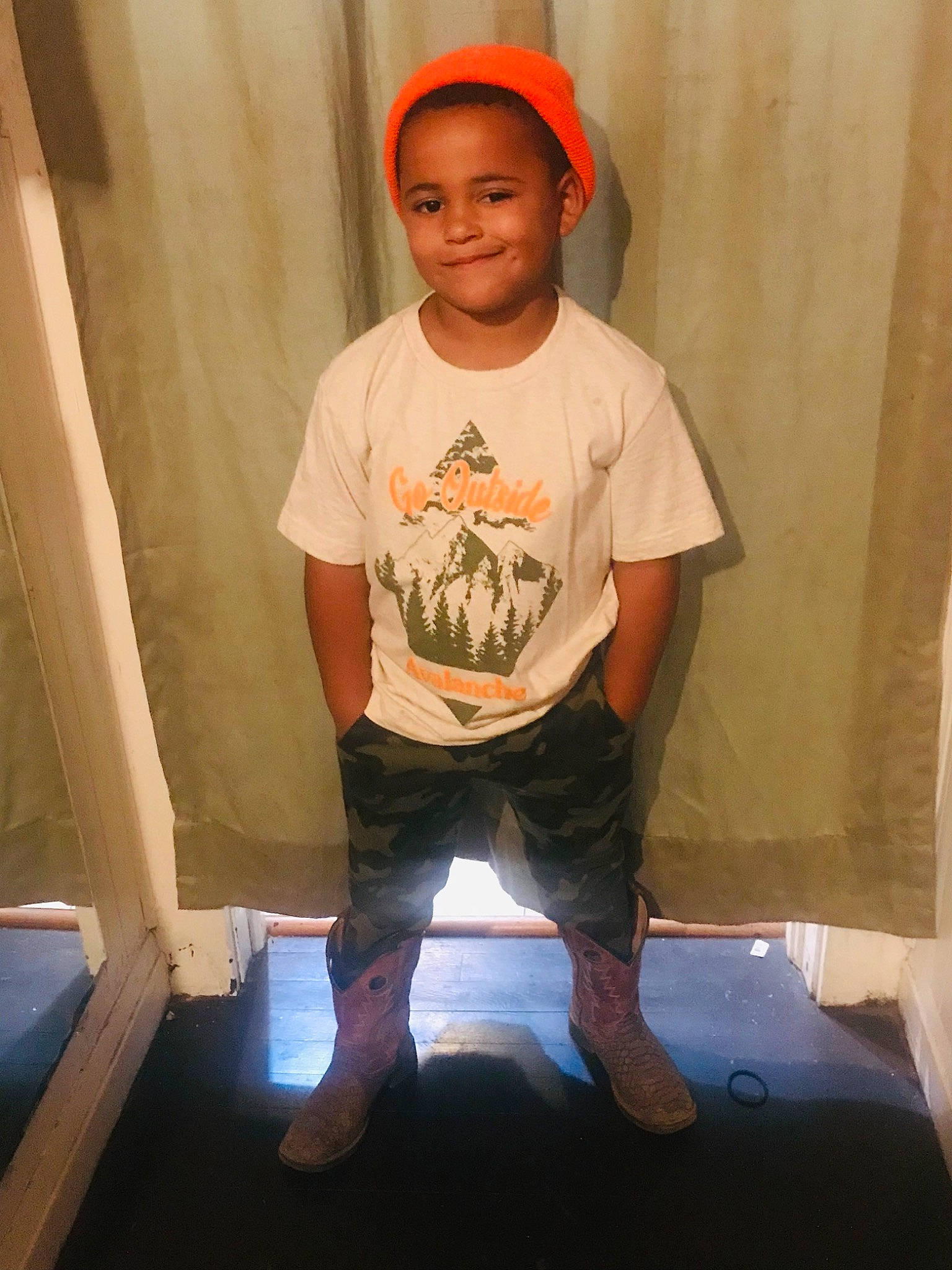 Trayvan joined the competition — help win amazing prizes! arm, baby_toddler_clothing, cap, chin, clothing, face, flash_photography, floor, flooring, happy, head, human_body, joy, knee, leg, mouth, person, sleeve, smile, t_shirt