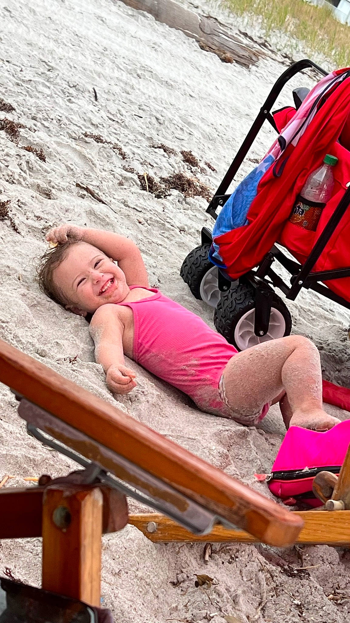 Remington joined the competition — help win amazing prizes! beach, beauty, boats_and_boating_equipment_and_supplies, child, comfort, fun, human_leg, joy, leisure, outdoor_furniture, people_on_beach, person, recreation, sand, shorts, sitting, summer, sun_tanning, thigh, toddler