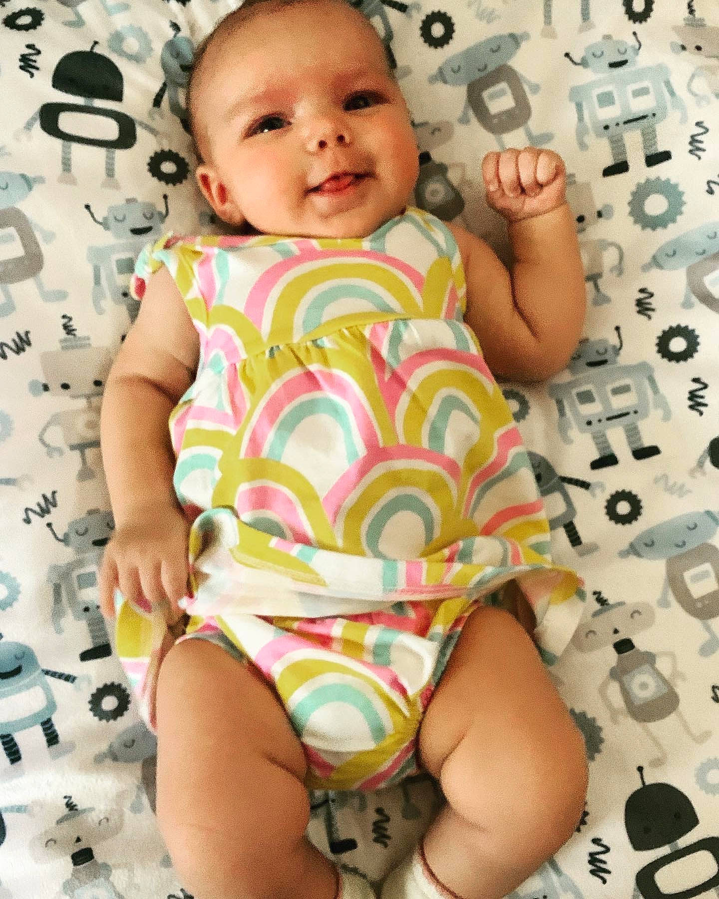 Freya joined the competition — help win amazing prizes! baby_toddler_clothing, cheek, cool, eye, face, facial_expression, finger, happy, head, mouth, muscle, organ, person, photograph, pink, product, skin, sleeve, smile, thigh