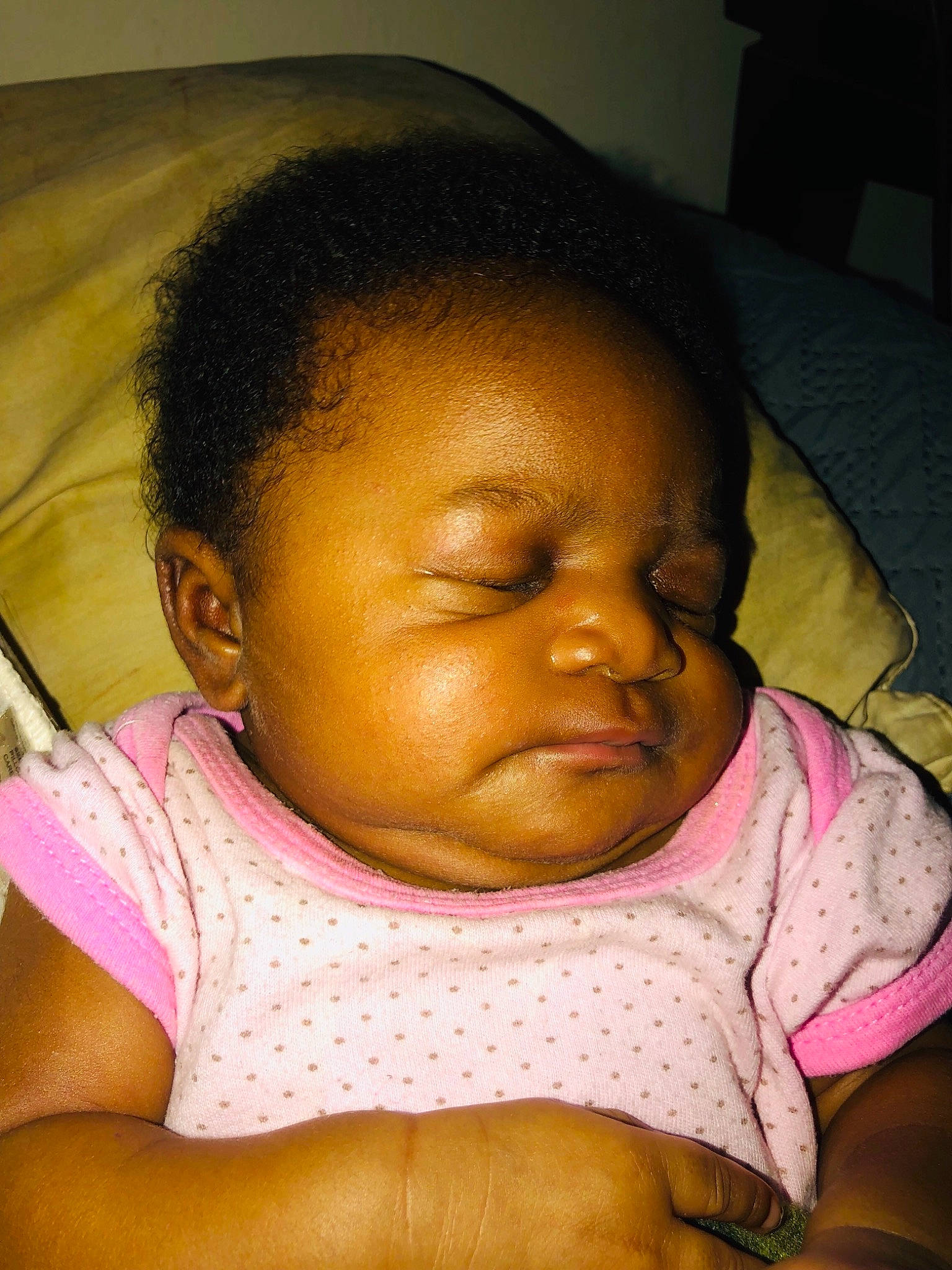 Legacie is registered to the contest to win money with this photo: baby, black_hair, cheek, child, chin, ear, eye, face, forehead, head, human, lip, mouth, neck, nose, person, pink, skin, smile, toddler