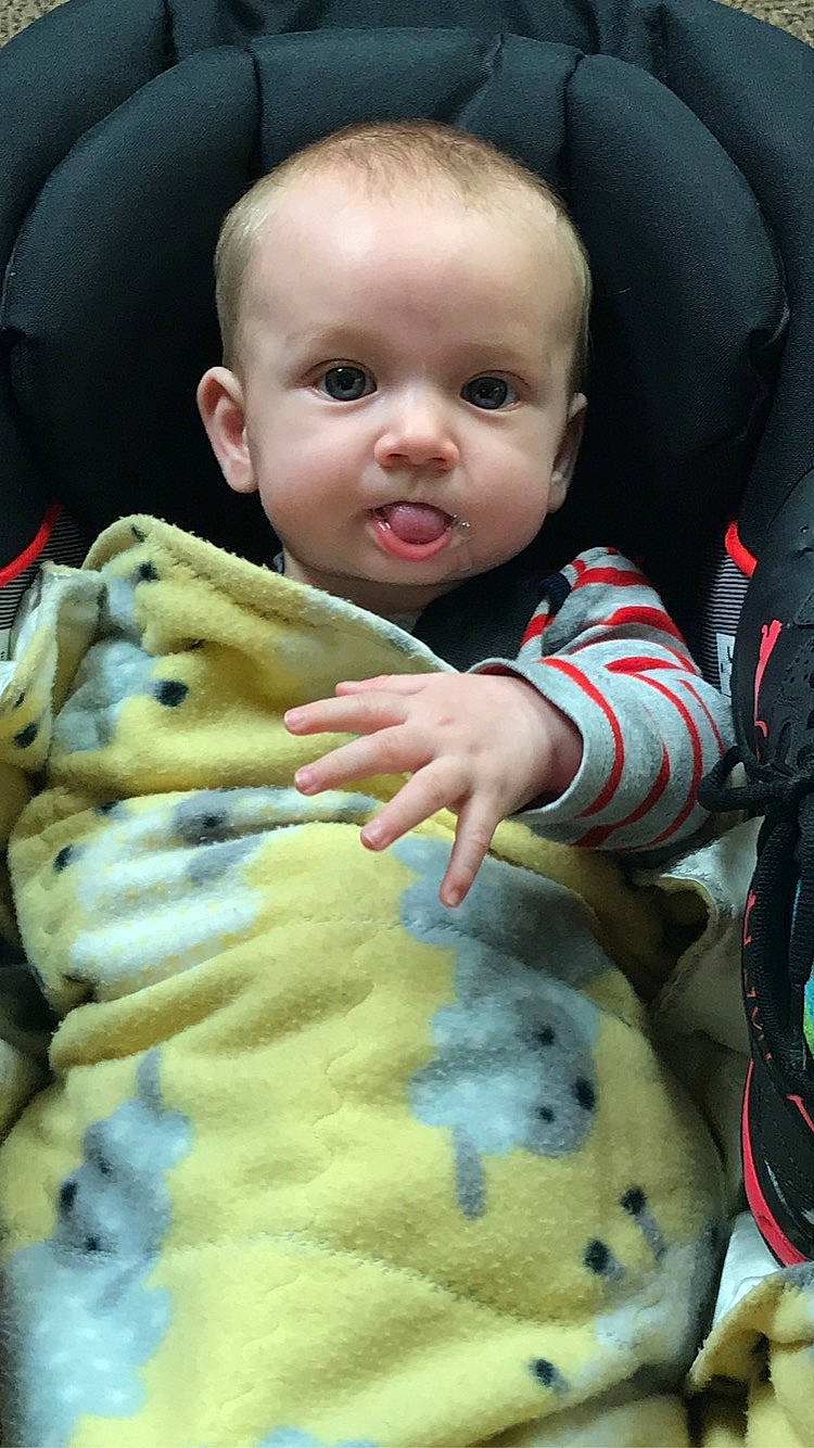 Gunner joined the competition — help win amazing prizes! baby, cheek, child, eye, face, head, mouth, nose, person, skin, toddler