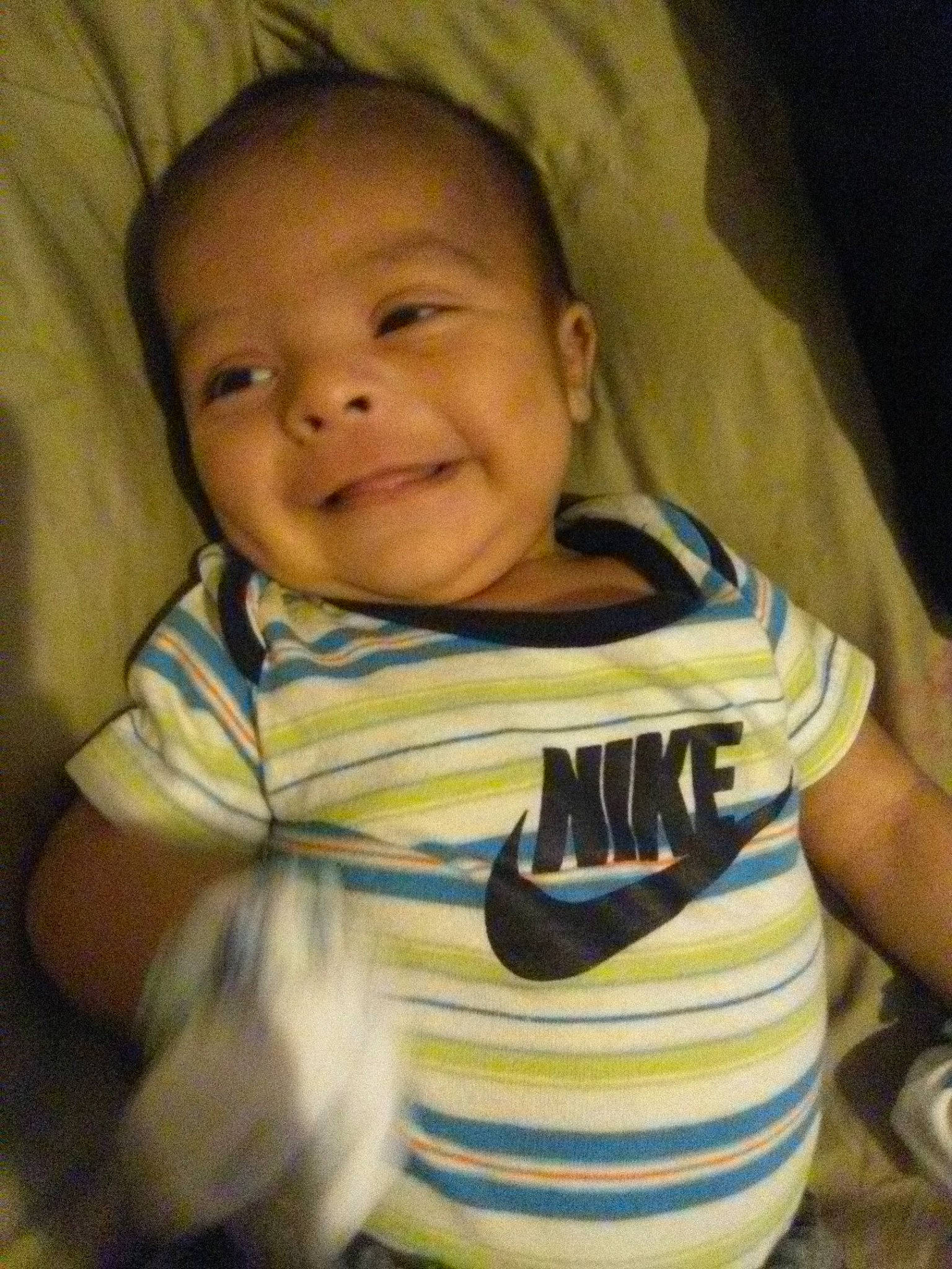 Hector is registered to the contest to win money with this photo: baby, cheek, child, cool, eye, face, facial_expression, head, nose, person, skin, smile, toddler