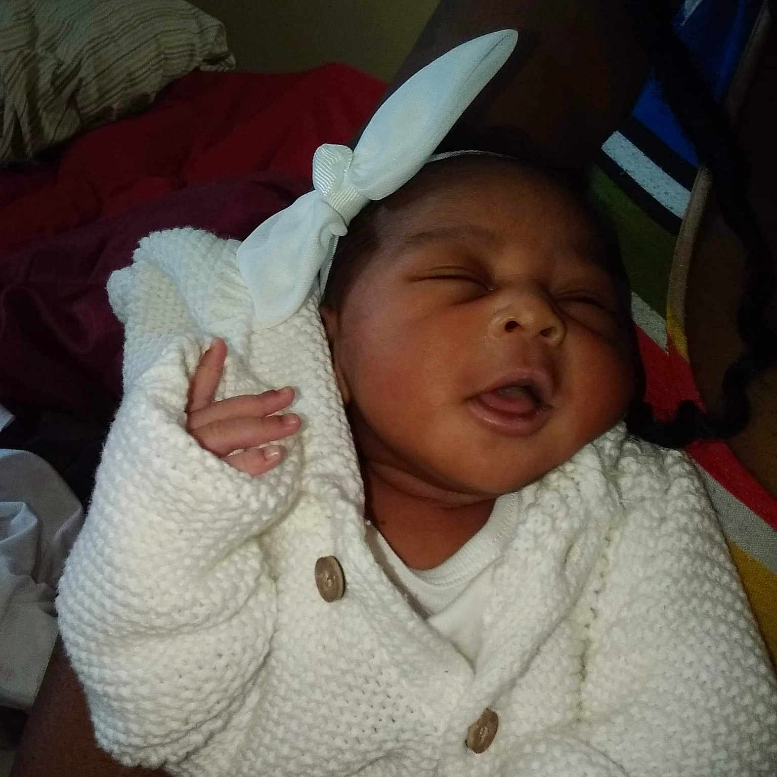 Kenlee joined the competition — help win amazing prizes! cheek, child, day, ear, finger, girl, hand, head, infant, mouth, nose, person, product, skin, sleep, smile, toddler