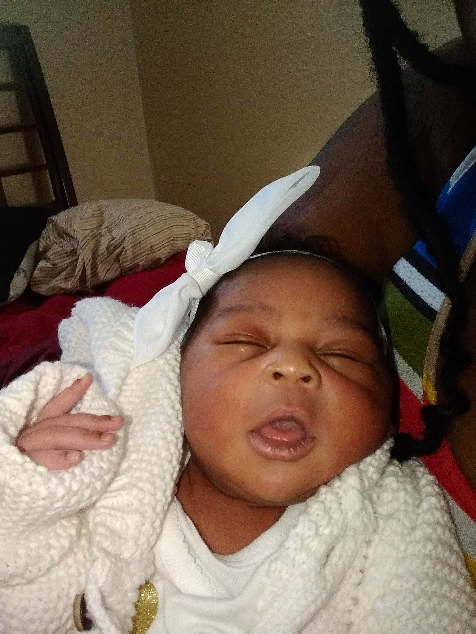 Kenlee is registered to the contest to win money with this photo: cheek, child, ear, finger, forehead, girl, head, infant, nose, person, product, skin