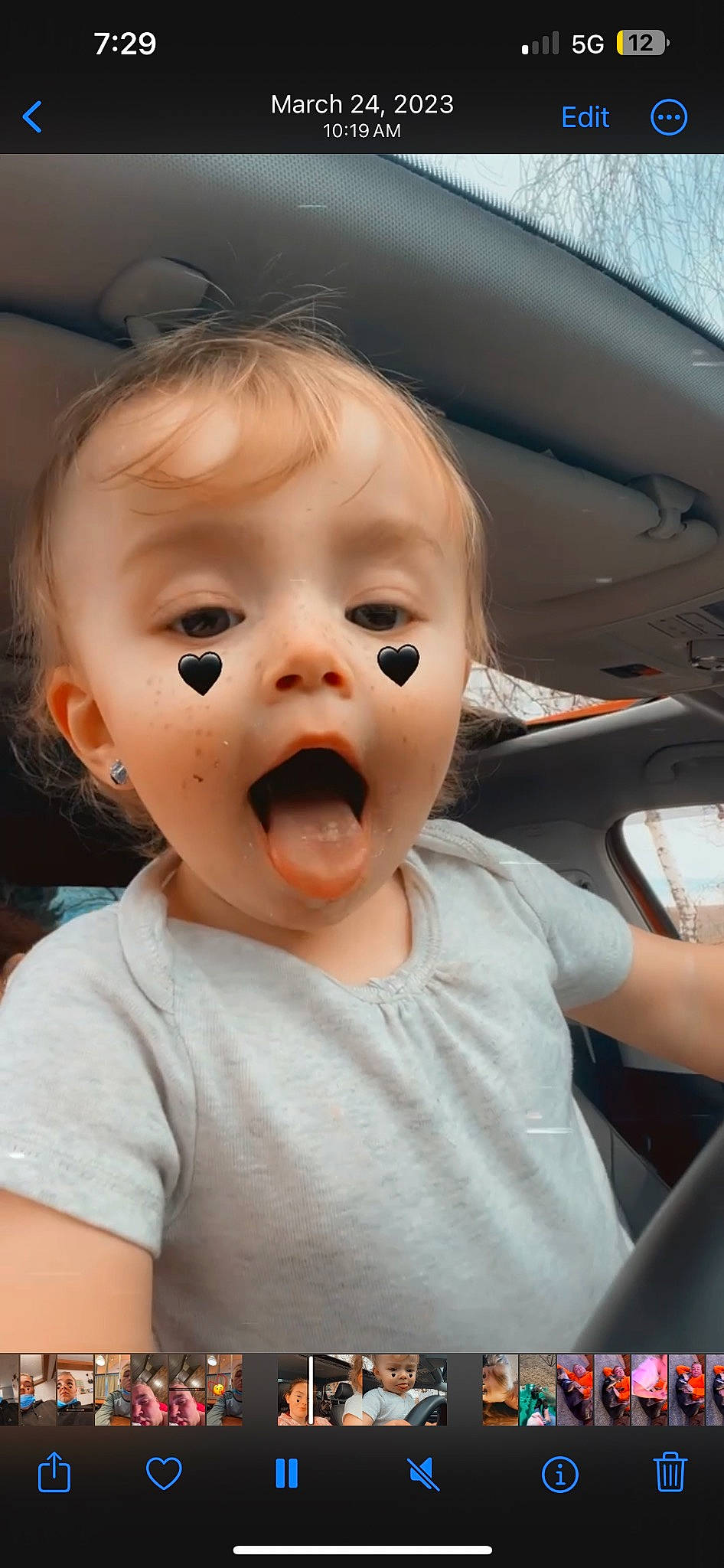 Journey is registered to the contest to win money with this photo: automotive_exterior, baby, baby_toddler_clothing, cheek, child, chin, eyebrow, eyelash, facial_expression, fun, happy, iris, jaw, lip, mouth, nose, person, skin, steering_wheel, surprise