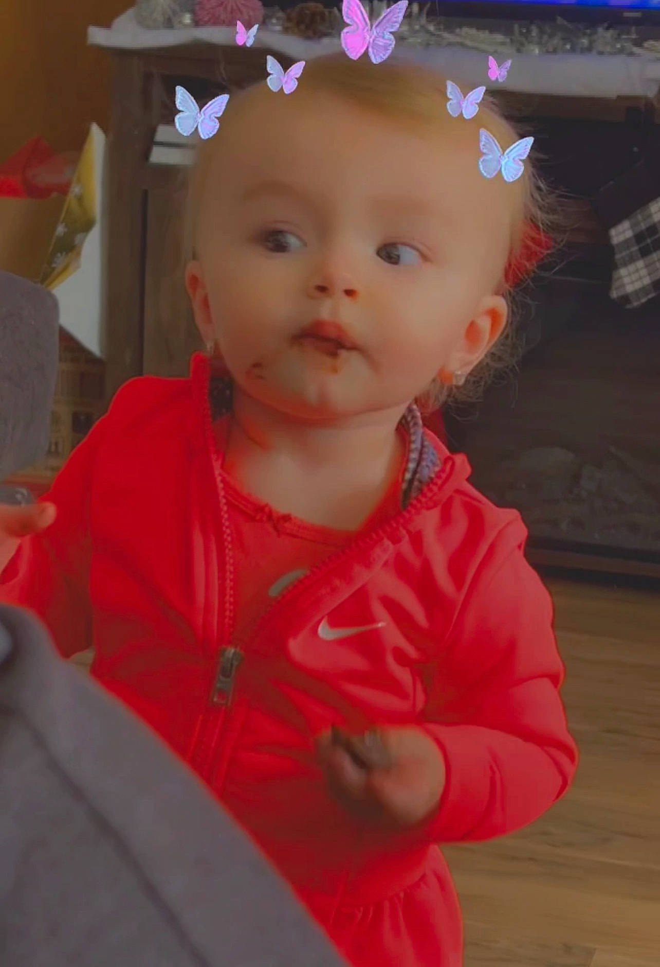 Journey is registered to the contest to win money with this photo: baby, baby_toddler_clothing, cheek, child, costume, costume_hat, event, fashion_accessory, fun, hair_accessory, happy, headband, headpiece, iris, jewellery, lip, magenta, person, pink, sleeve