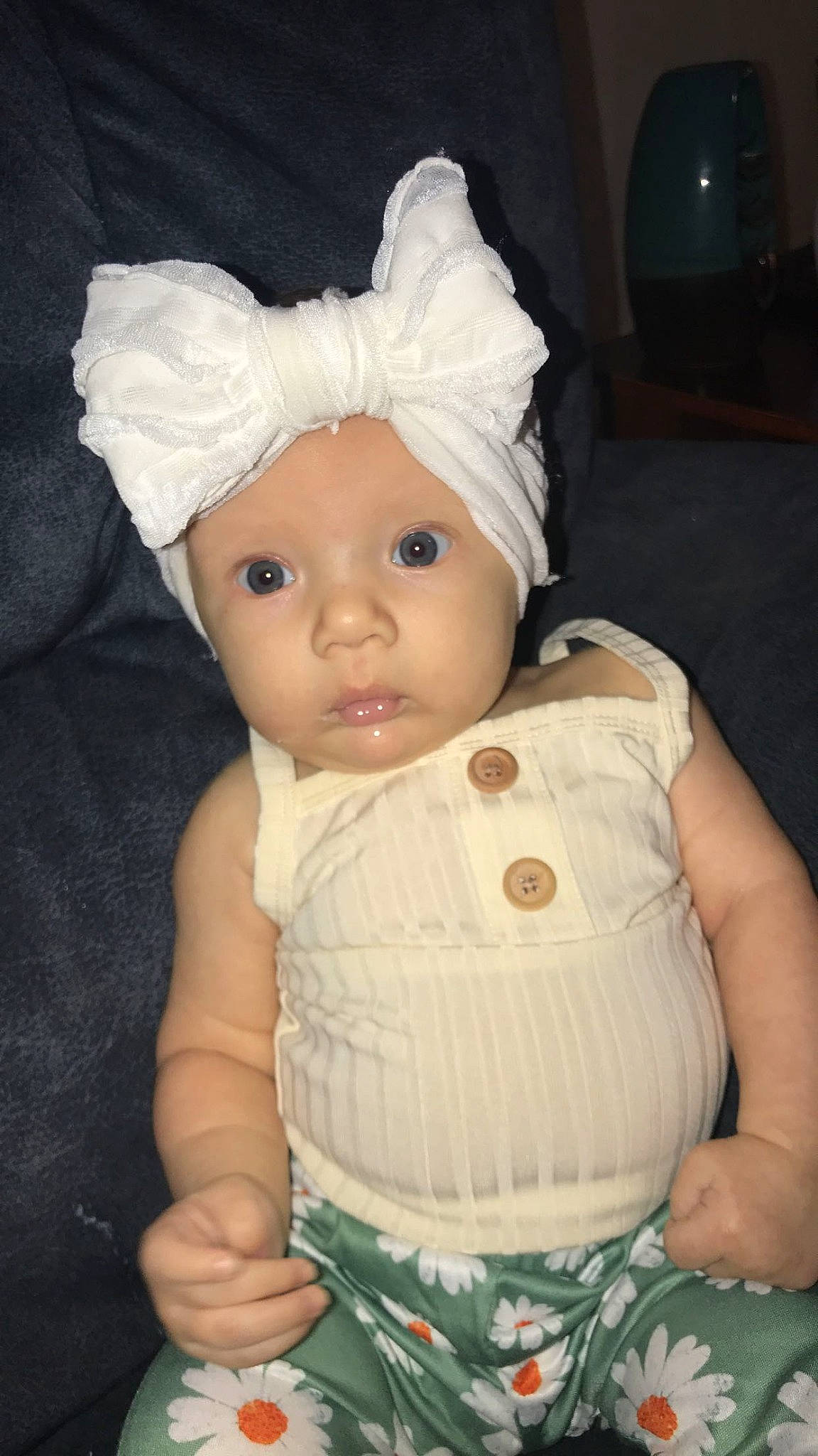 Oaklee joined the competition — help win amazing prizes! baby, baby_toddler_clothing, cheek, child, chin, costume, doll, event, eye, eyelash, fashion_accessory, fashion_design, fur, head, headwear, human_body, iris, nose, person, sitting