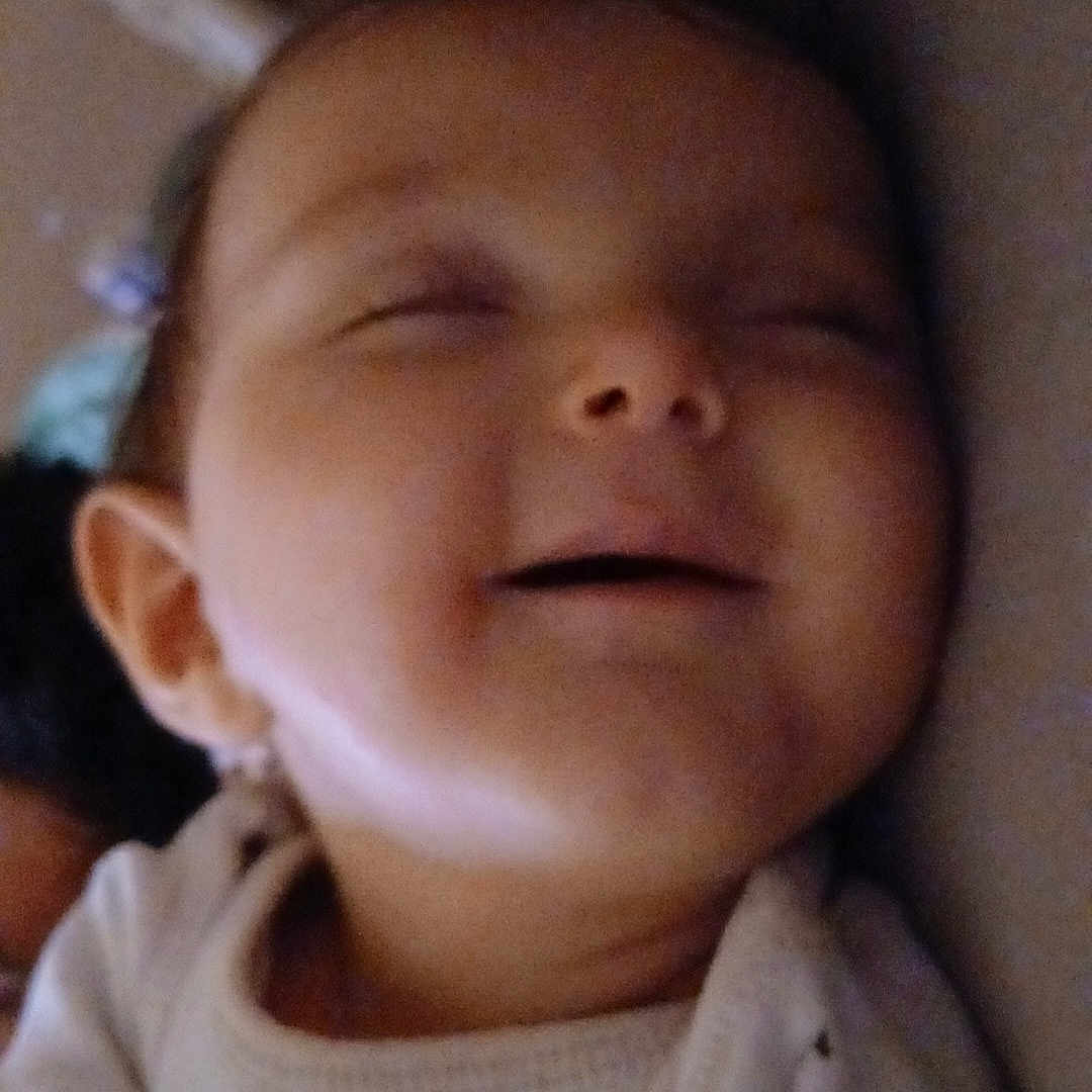 Kaylon participe au concours pour gagner de l'argent avec cette photo : animal_print, baby, child, close_up, clothing, cozy, cute, eyes_closed, face, happy, head, indoor, infant, peaceful, portrait, relaxing, sleeping, smile, soft, young