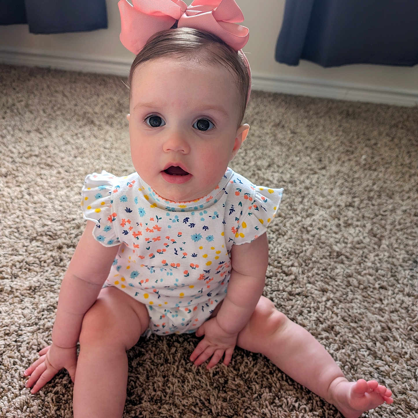 Carlisle joined the competition — help win amazing prizes! accessories, baby, bodypart, clothing, couch, cushion, dress, face, finger, furniture, hand, hardwood, hat, head, homedecor, person, photography, portrait, sitting, wood