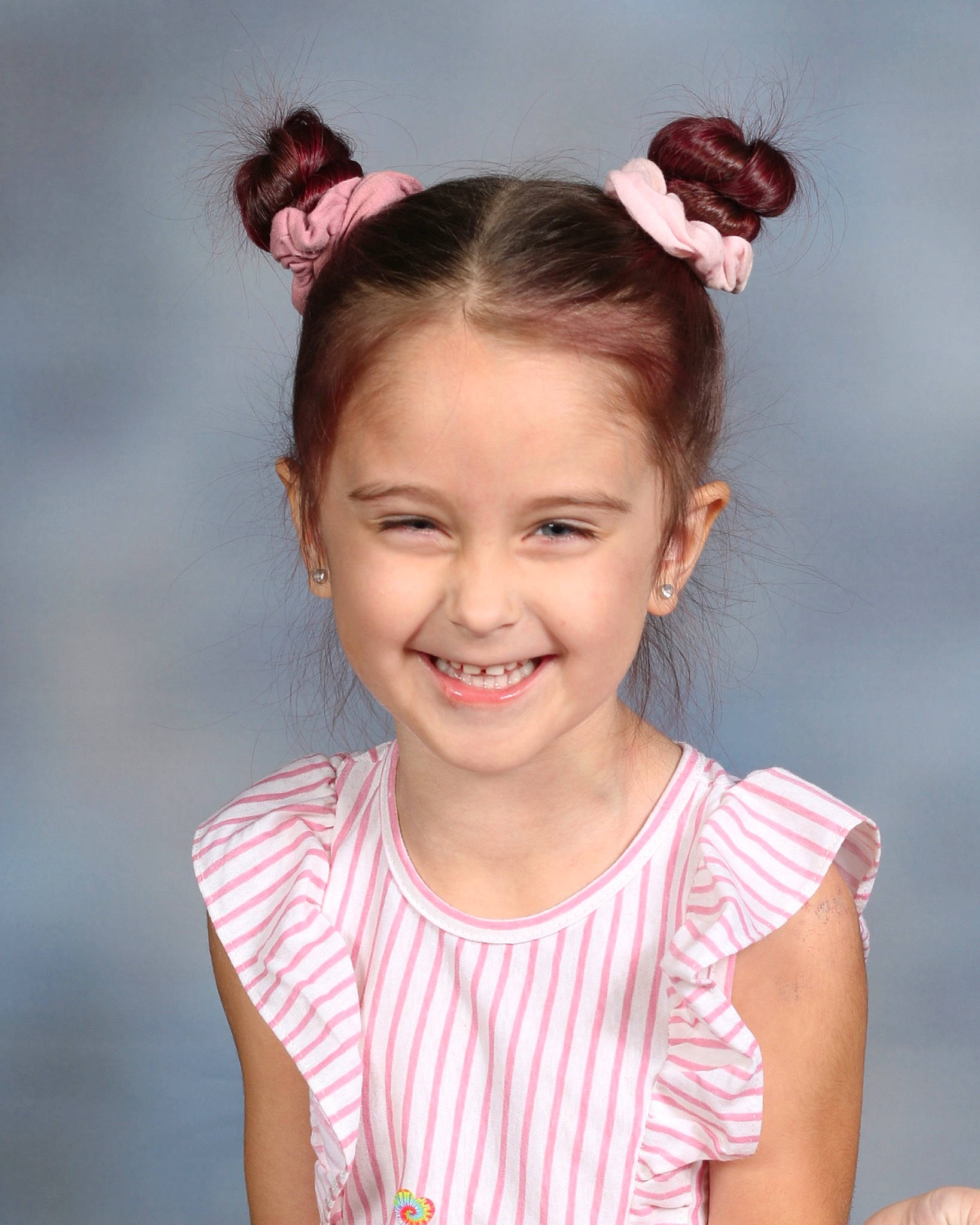 Eden joined the competition — help win amazing prizes! black_hair, blond, cheek, child, ear, eye, eyebrow, eyelash, face, flash_photography, hair, hair_tie, happy, human_body, joy, people, person, pink, skin, smile