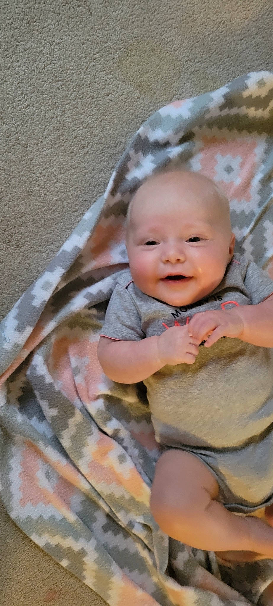 Katie joined the competition — help win amazing prizes! baby, baby_toddler_clothing, cheek, eye, facial_expression, flash_photography, fun, grass, happy, mammal, nose, people_in_nature, person, product, skin, sleeve, smile, textile, toddler, vertebrate