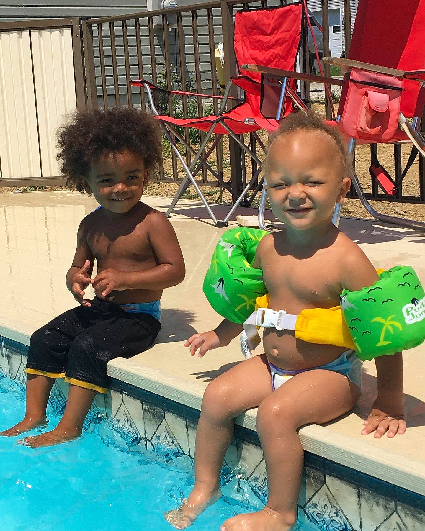 Trayvon joined the competition — help win amazing prizes! adaptation, child, fun, joy, leg, leisure, person, play, recreation, sitting, smile, summer, toddler, vacation, water