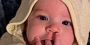 Liam joined the competition — help win amazing prizes! baby, child, towel, hood, giraffe, cute, face, fingers, mouth, eyes, blanket, soft, cozy, infant, person, portrait, skin, expression, sleepwear, indoors