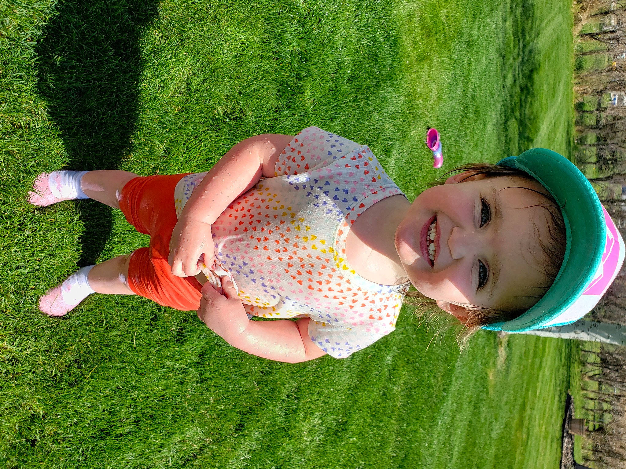 Elaina joined the competition — help win amazing prizes! child, fawn, fun, grass, grass_family, green, headwear, joy, lawn, leaf, people_in_nature, person, plant, summer