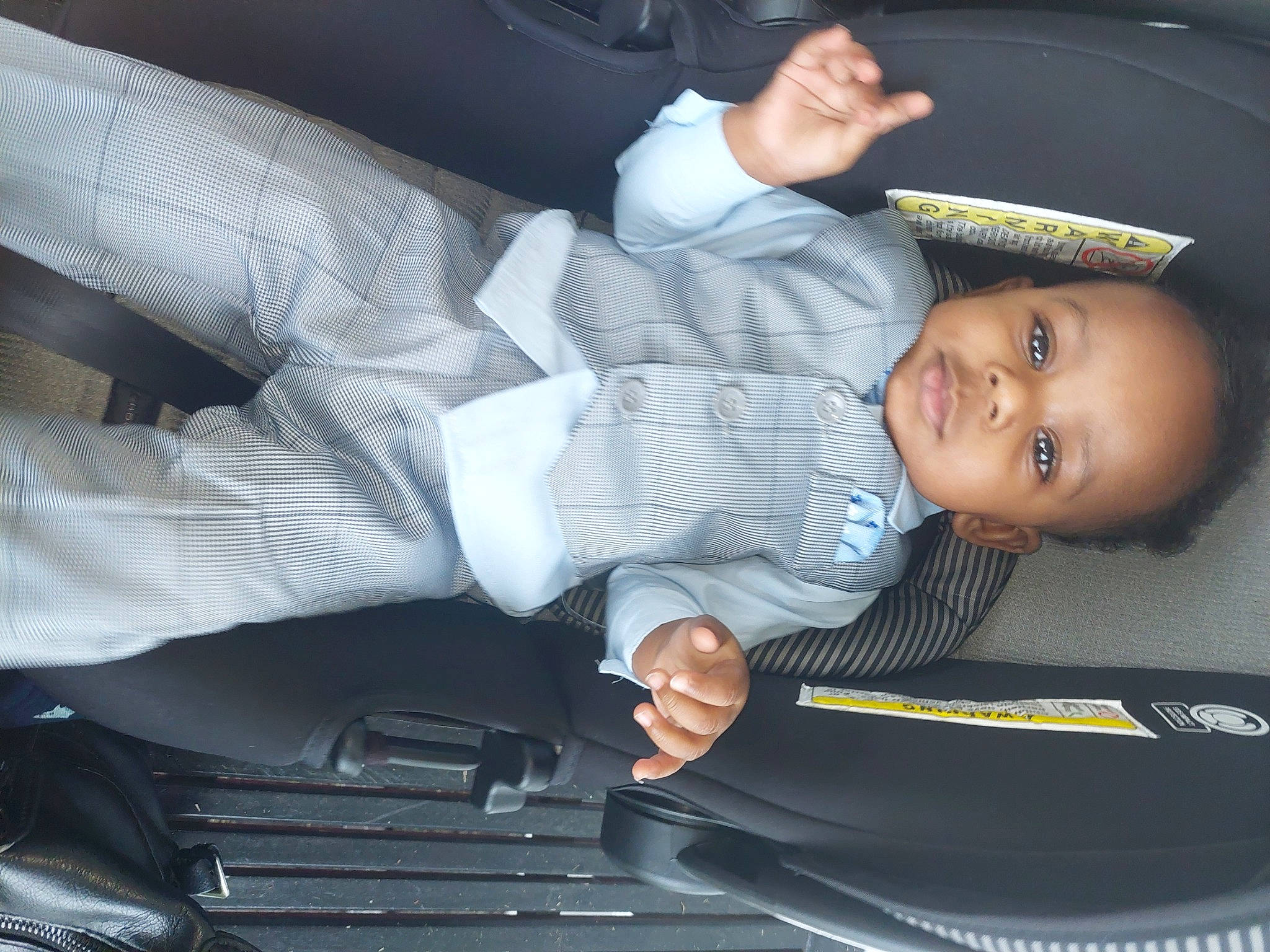 Kingson joined the competition — help win amazing prizes! auto_part, automotive_design, automotive_exterior, baby, baby_carriage, baby_in_car_seat, baby_products, baby_toddler_clothing, car_seat, child, comfort, finger, gesture, hand, hood, luxury_vehicle, person, smile, thumb, toddler