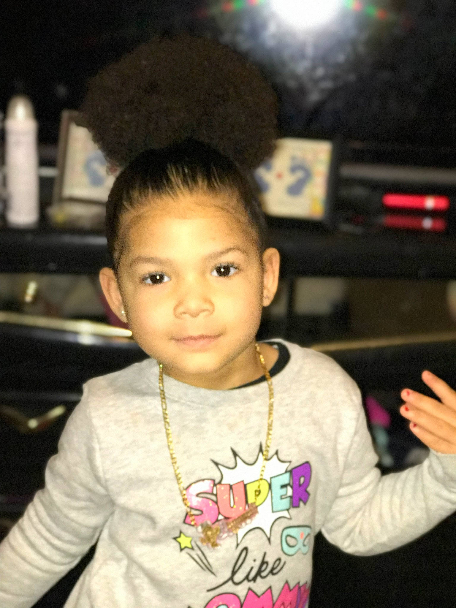 Aryanna is registered to the contest to win money with this photo: black, black_hair, cheek, chin, cool, ear, eyebrow, eyelash, flash_photography, forehead, fun, gesture, hairstyle, happy, human, neck, nose, organ, person, skin