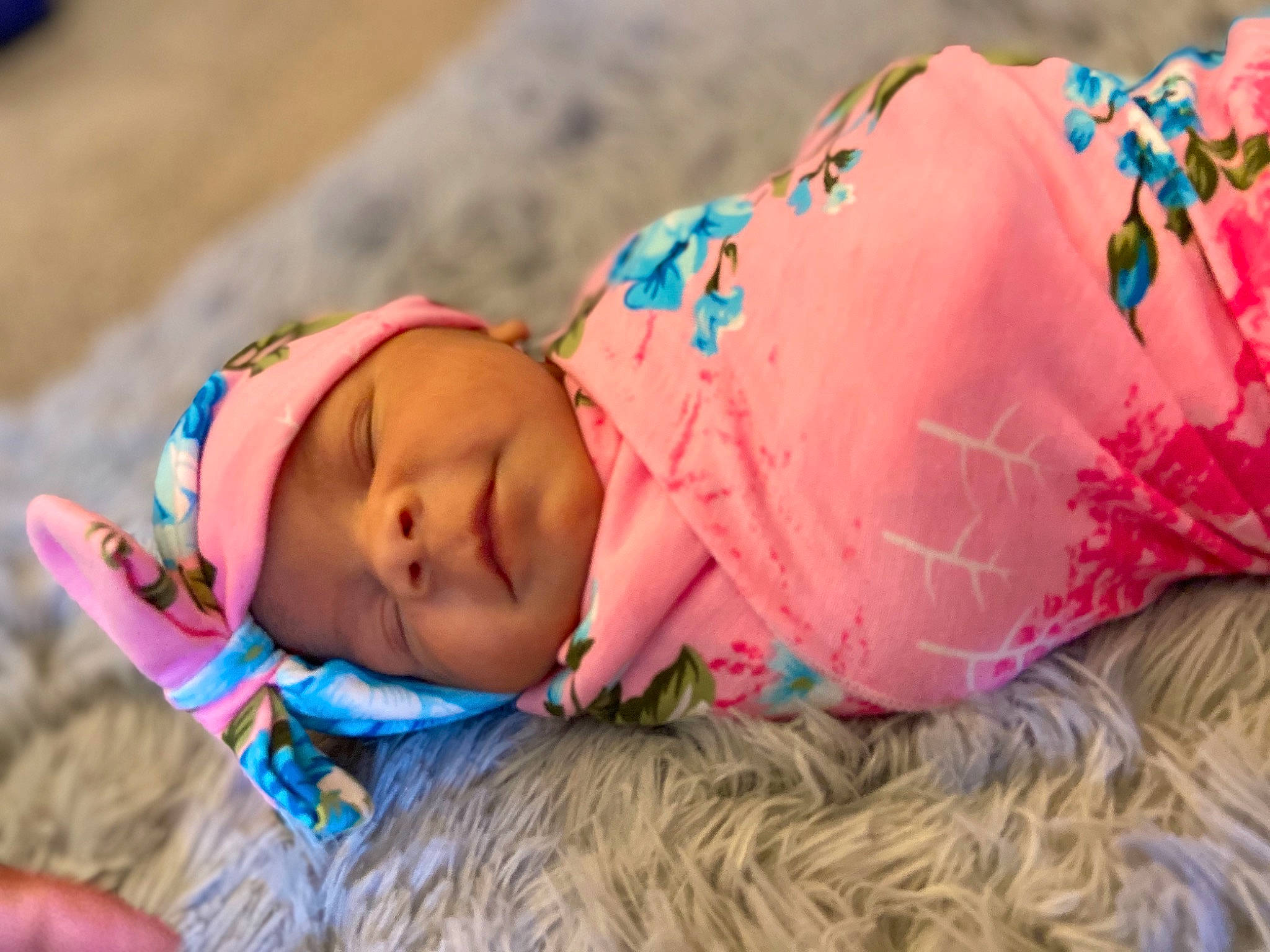 Brooklyn is registered to the contest to win money with this photo: baby, child, hair_accessory, headgear, headwear, nap, person, pink, sleep, toddler