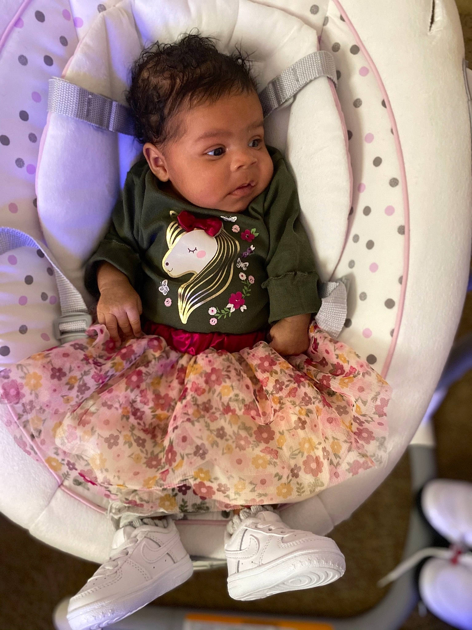 Brooklyn joined the competition — help win amazing prizes! baby, child, person, photography, pink, play, purple, sitting, smile, toddler