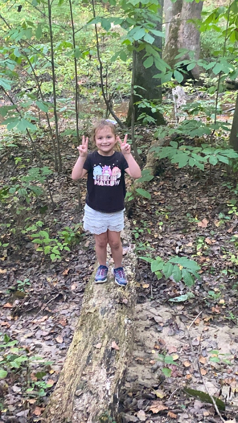 Kaylee joined the competition — help win amazing prizes! adaptation, fence, forest, grass, groundcover, joy, jungle, nature_reserve, people_in_nature, person, plant, plant_community, recreation, shorts, smile, soil, t_shirt, terrestrial_plant, toddler, tree