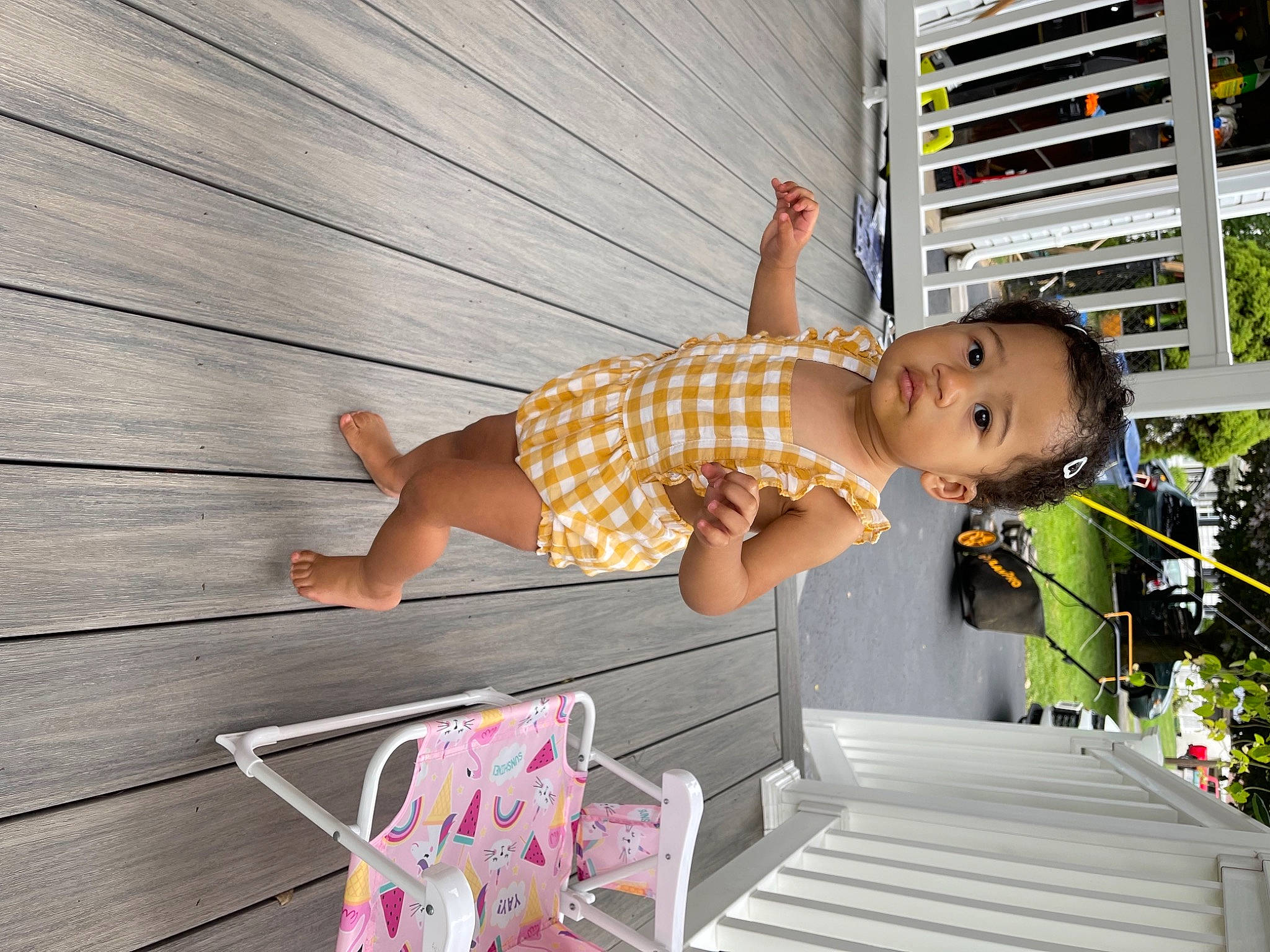 Aylah Simone is registered to the contest to win money with this photo: baby, baby_products, baby_toddler_clothing, child, foot, fun, happy, human_leg, leisure, magenta, pattern, person, plant, room, sandal, smile, sunglasses, thigh, toddler, vacation