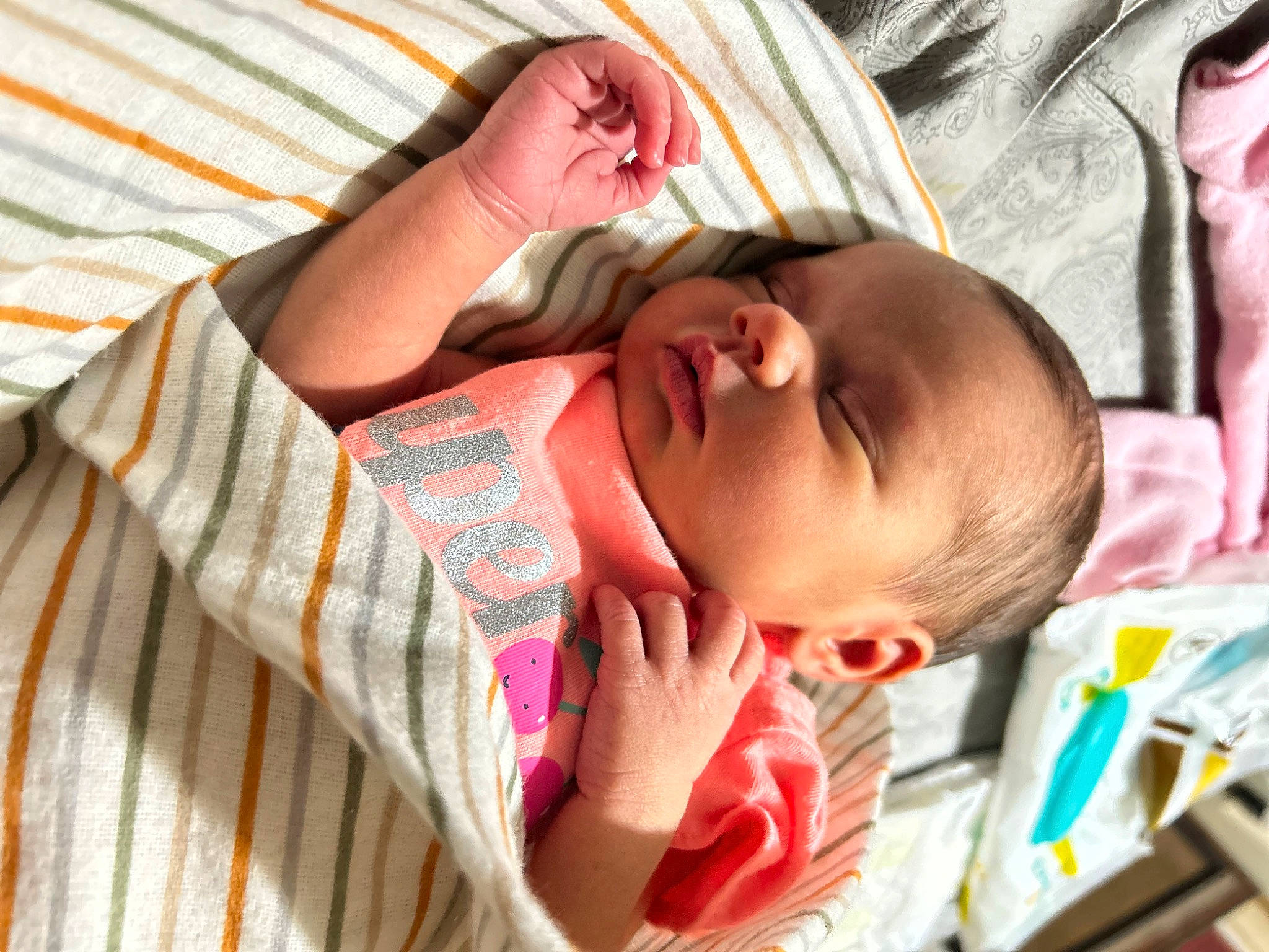 Liberty joined the competition — help win amazing prizes! arm, baby, baby_toddler_clothing, cheek, comfort, ear, eye, face, facial_expression, finger, hand, head, iris, linens, lip, mouth, nose, person, skin, textile